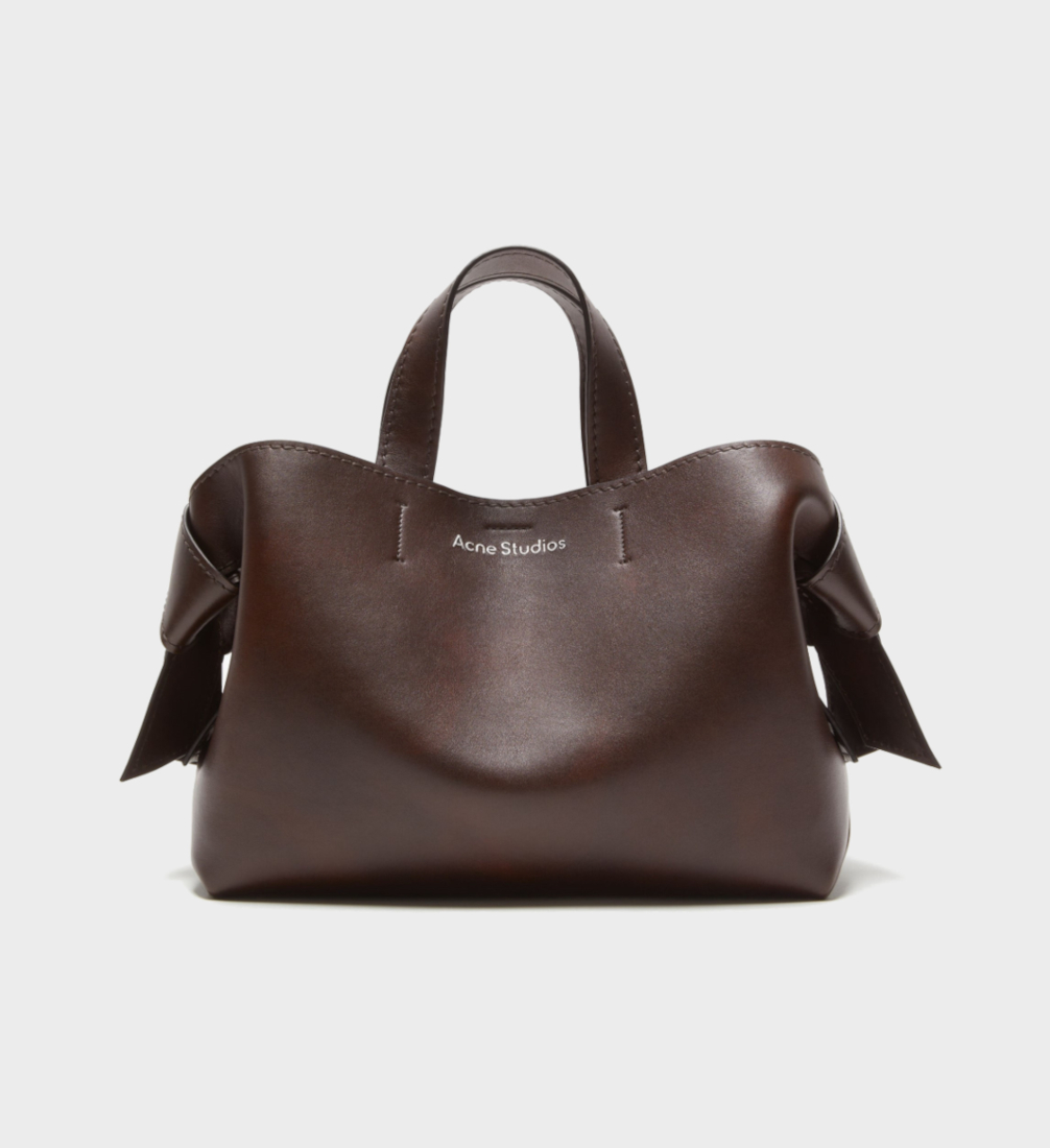 dunkelbraune Ledertasche von acne studios