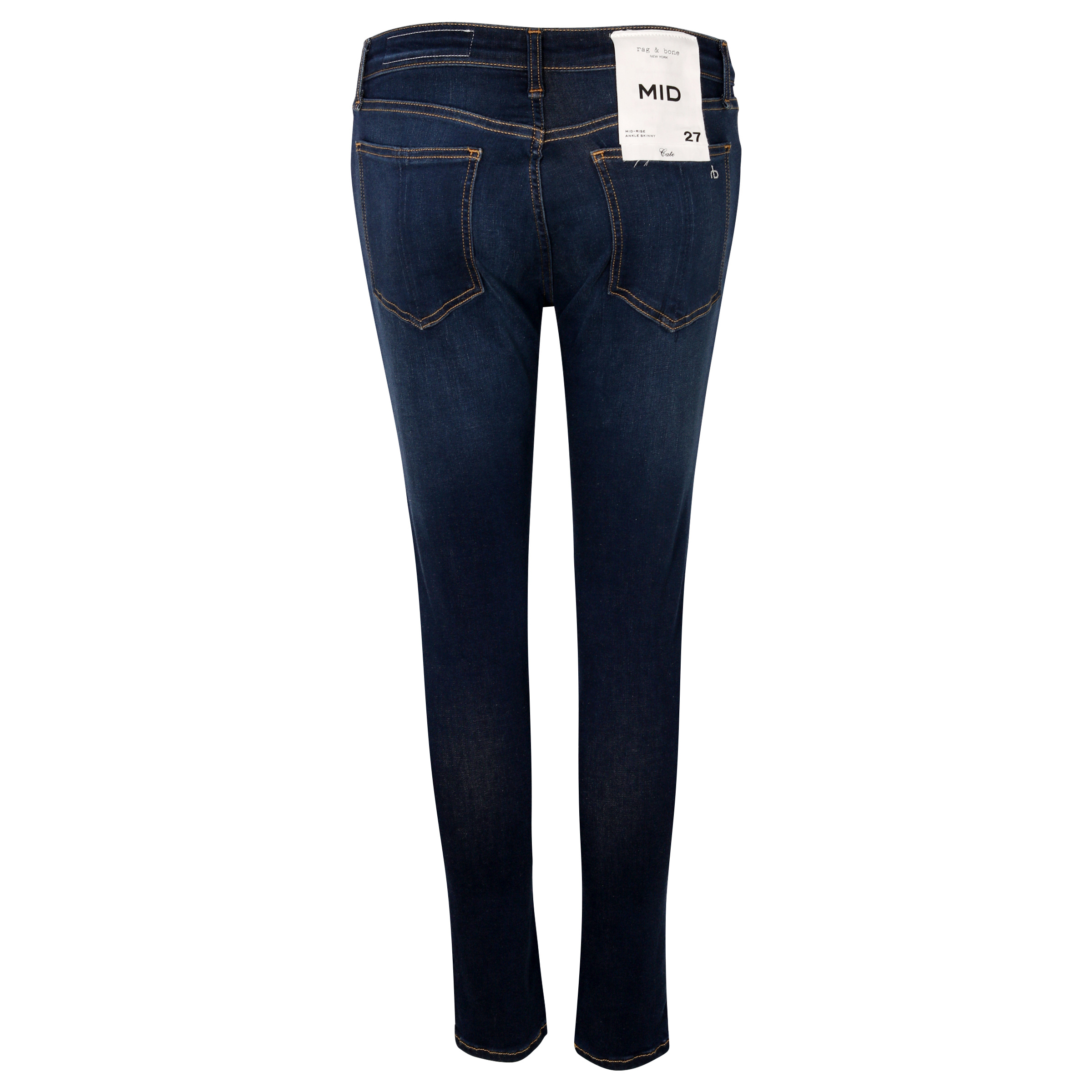 Rag & Bone Mid Rise Ankle Skinny Dark Blue Washed