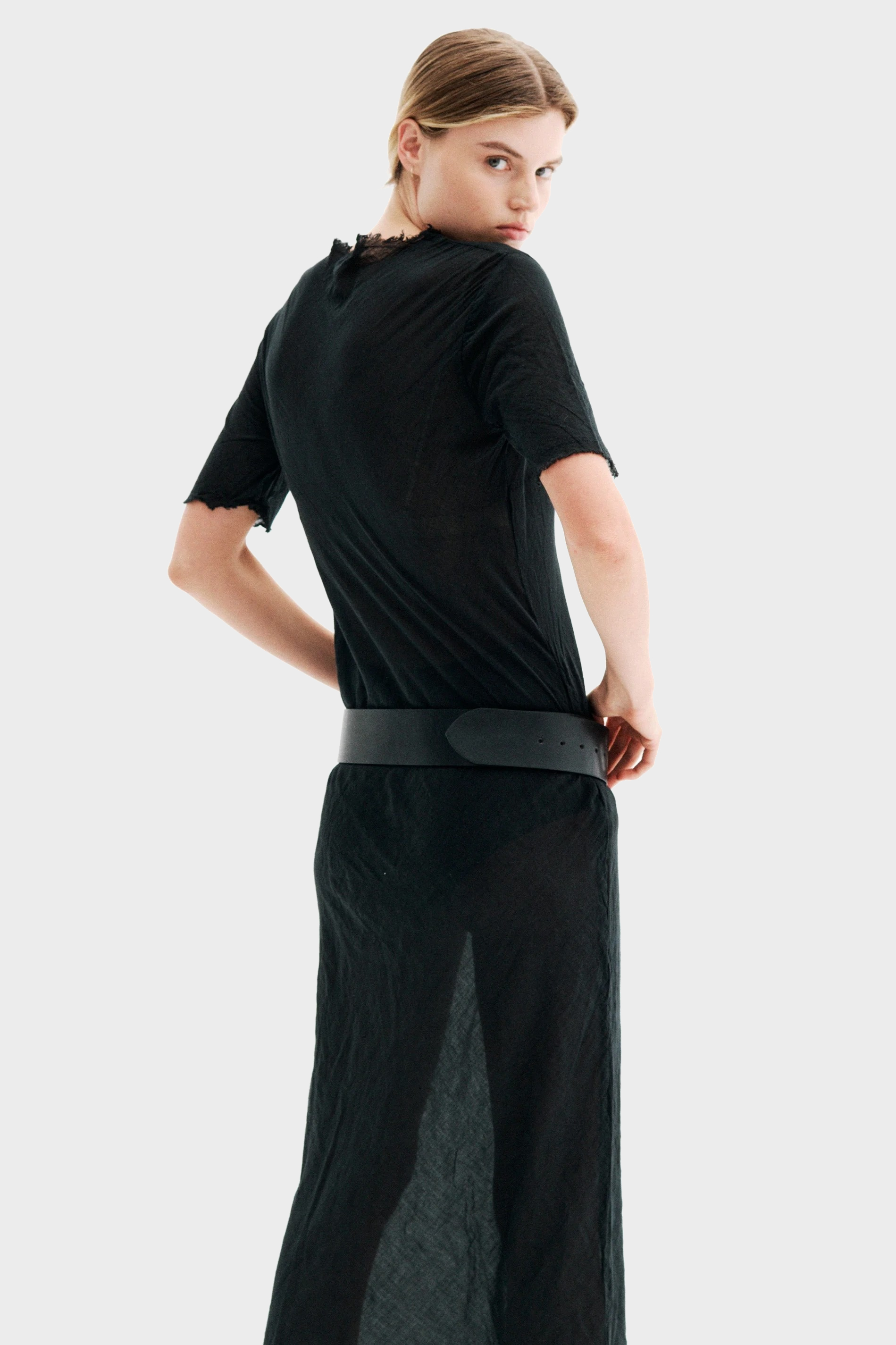 ALL III Amara Light Cotton Dress in Black