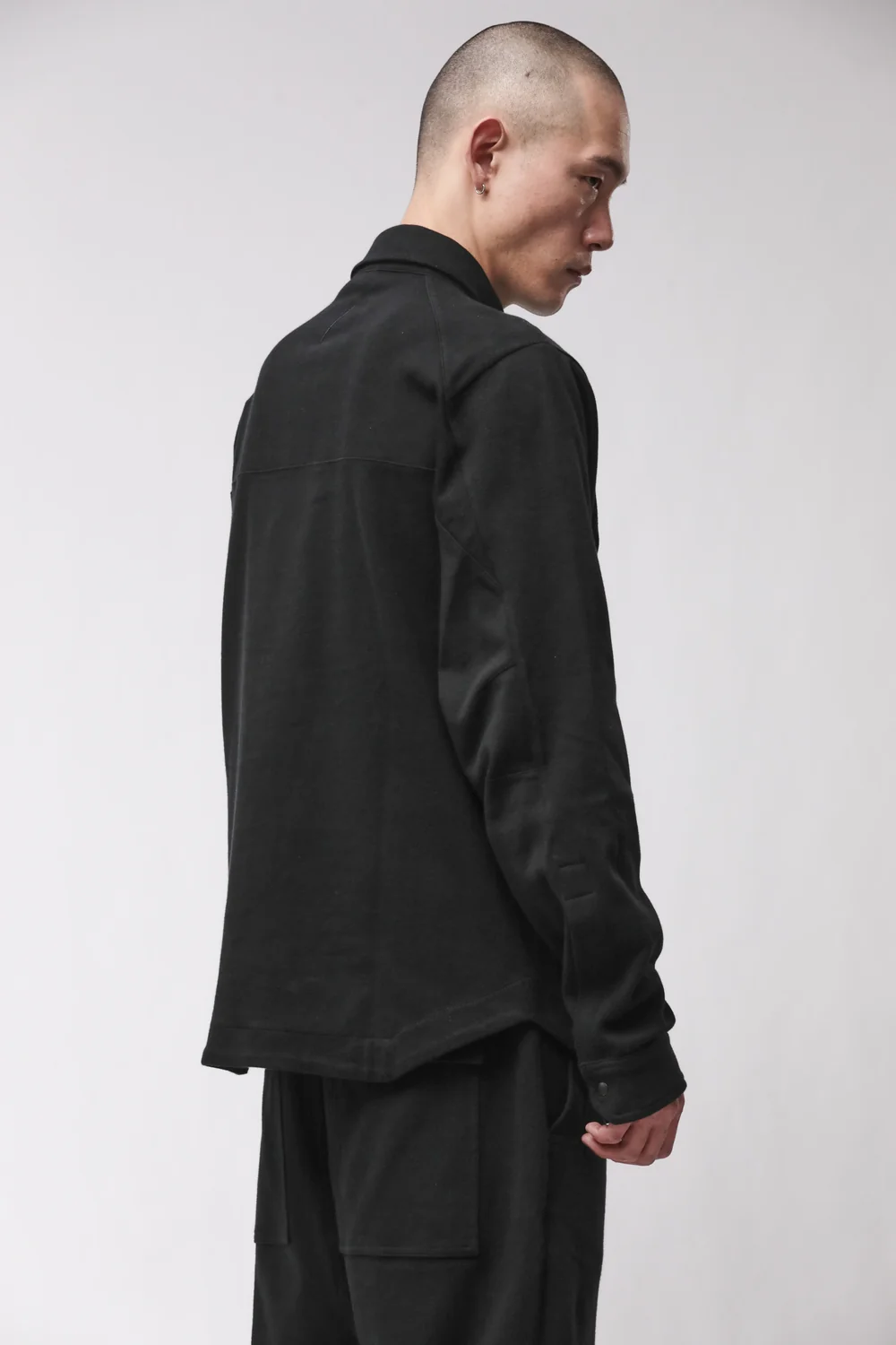 THOM KROM Heavy Cotton Overshirt in Black