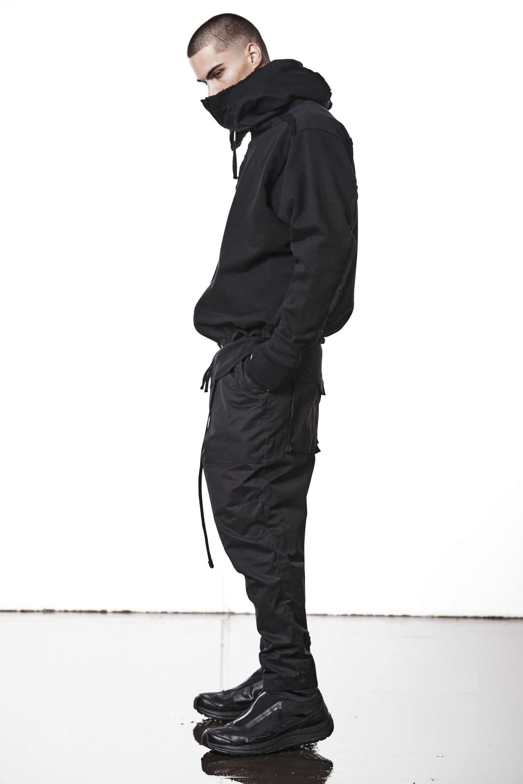THOM KROM Oversize Zip Hoodie in Black