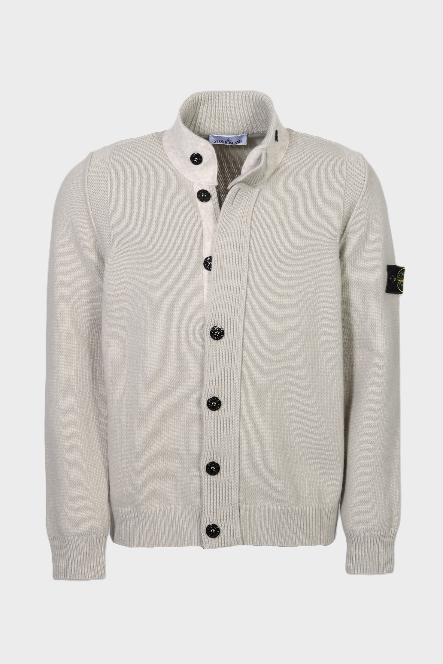 STONE ISLAND Heavy Knit Jacket in Stone