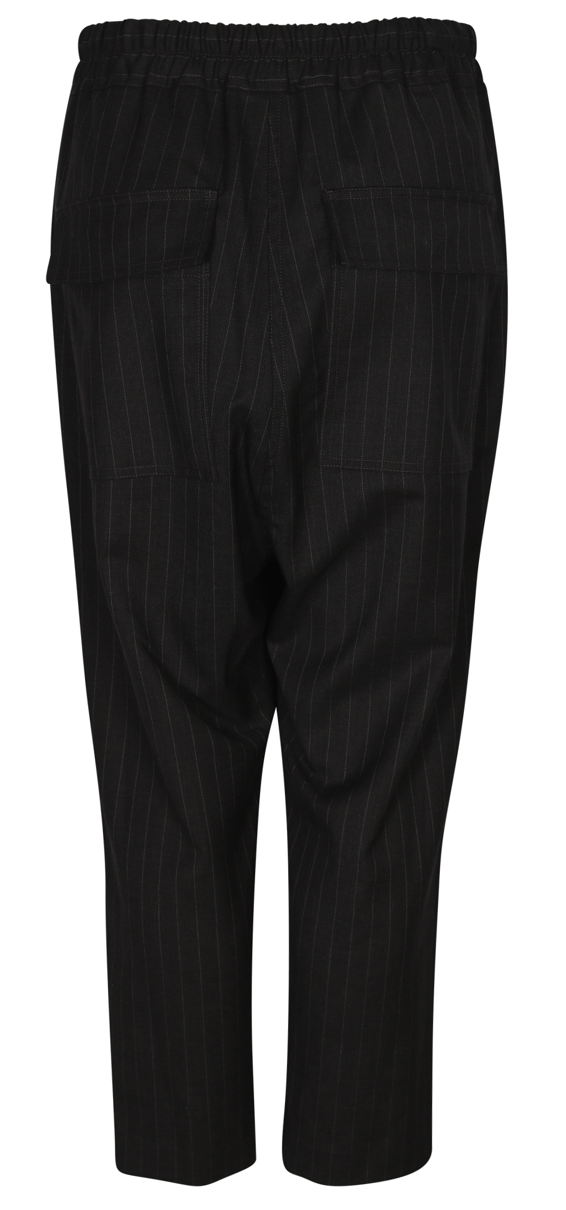 Nili Lotan Wool/Elastane Pant Safi Pinstripe Dark Grey