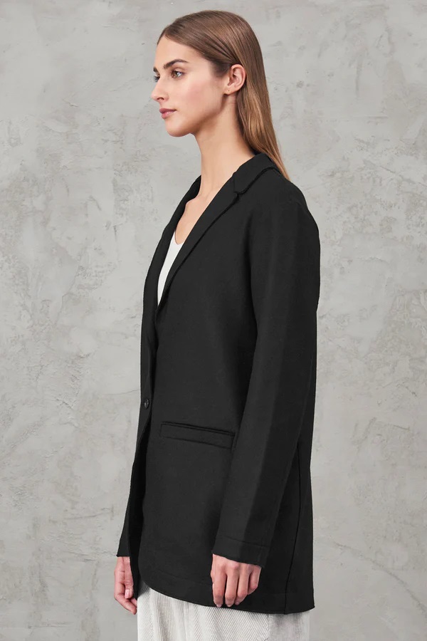 TRANSIT PAR SUCH Soft Wool Blazer in Black