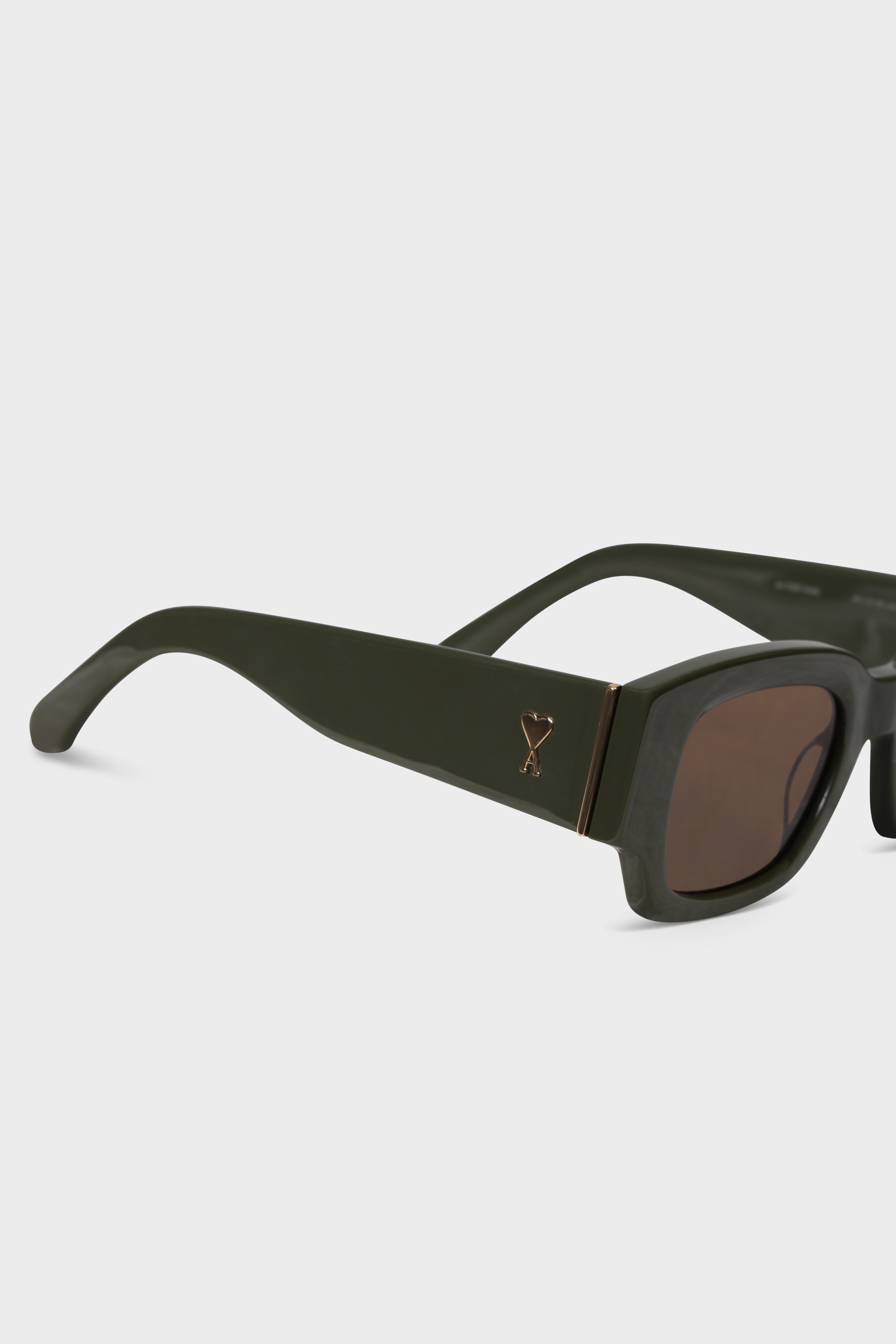 AMI PARIS de Coeur Classical Sunglasses in Khaki
