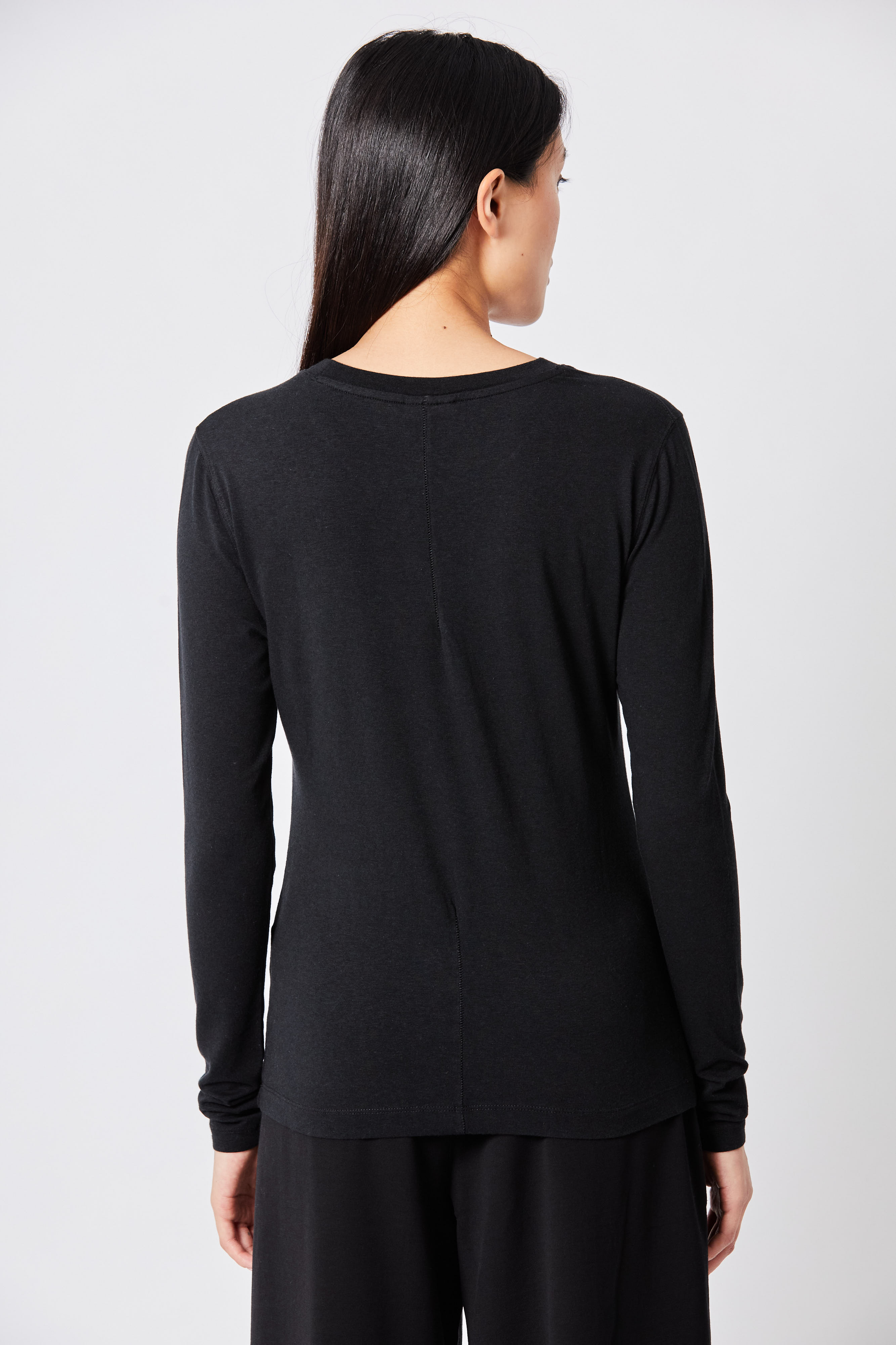 Thom Krom Bamboo Longsleeve in Black