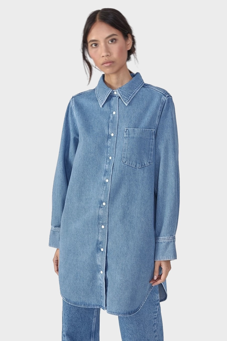 LALA BERLIN Denim Dress Washed Blue L