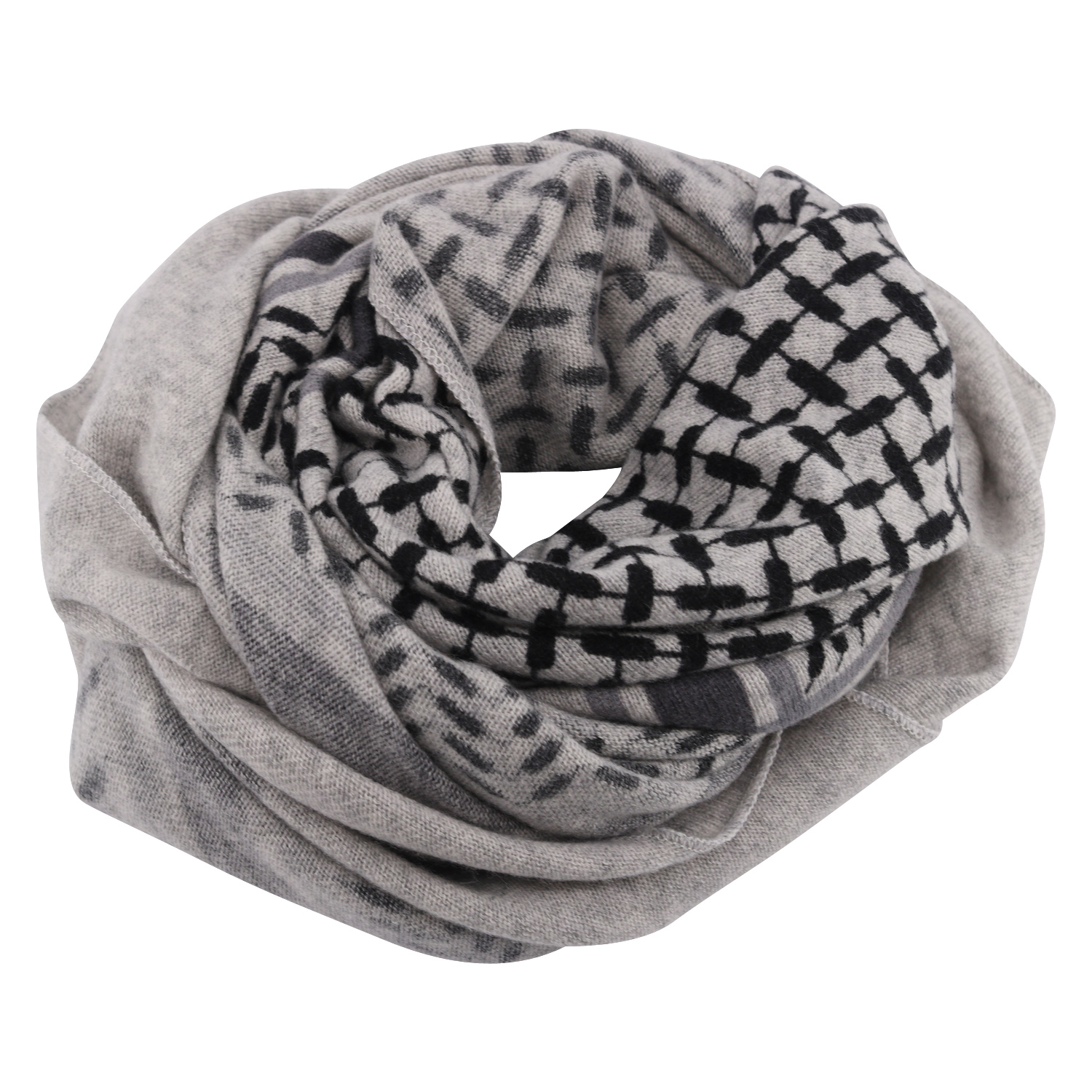 Lala Berlin Cashmere Scarf Large Triangle Light Grey Melange