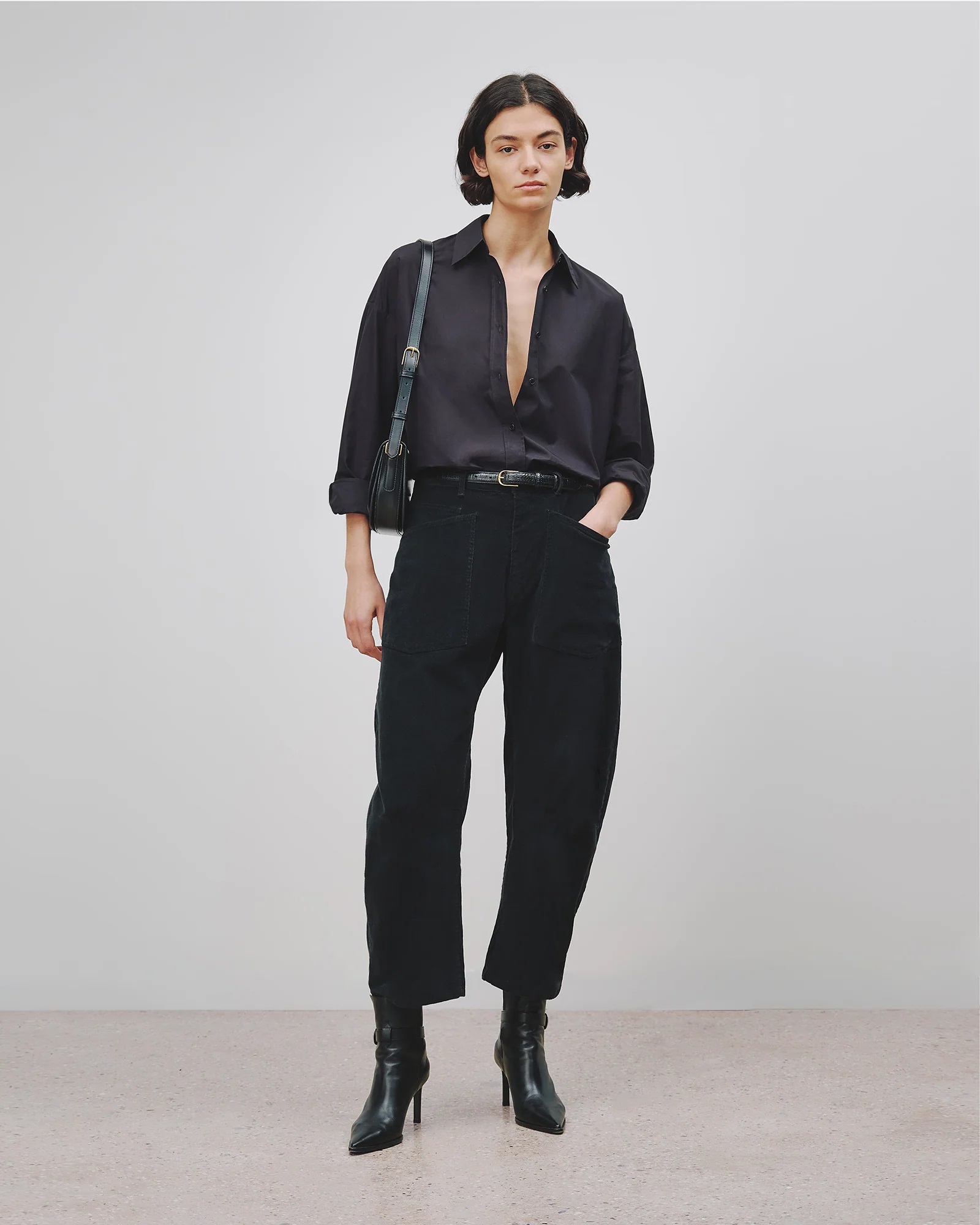 NILI LOTAN Corduroy Shon Pant in Black XS/0