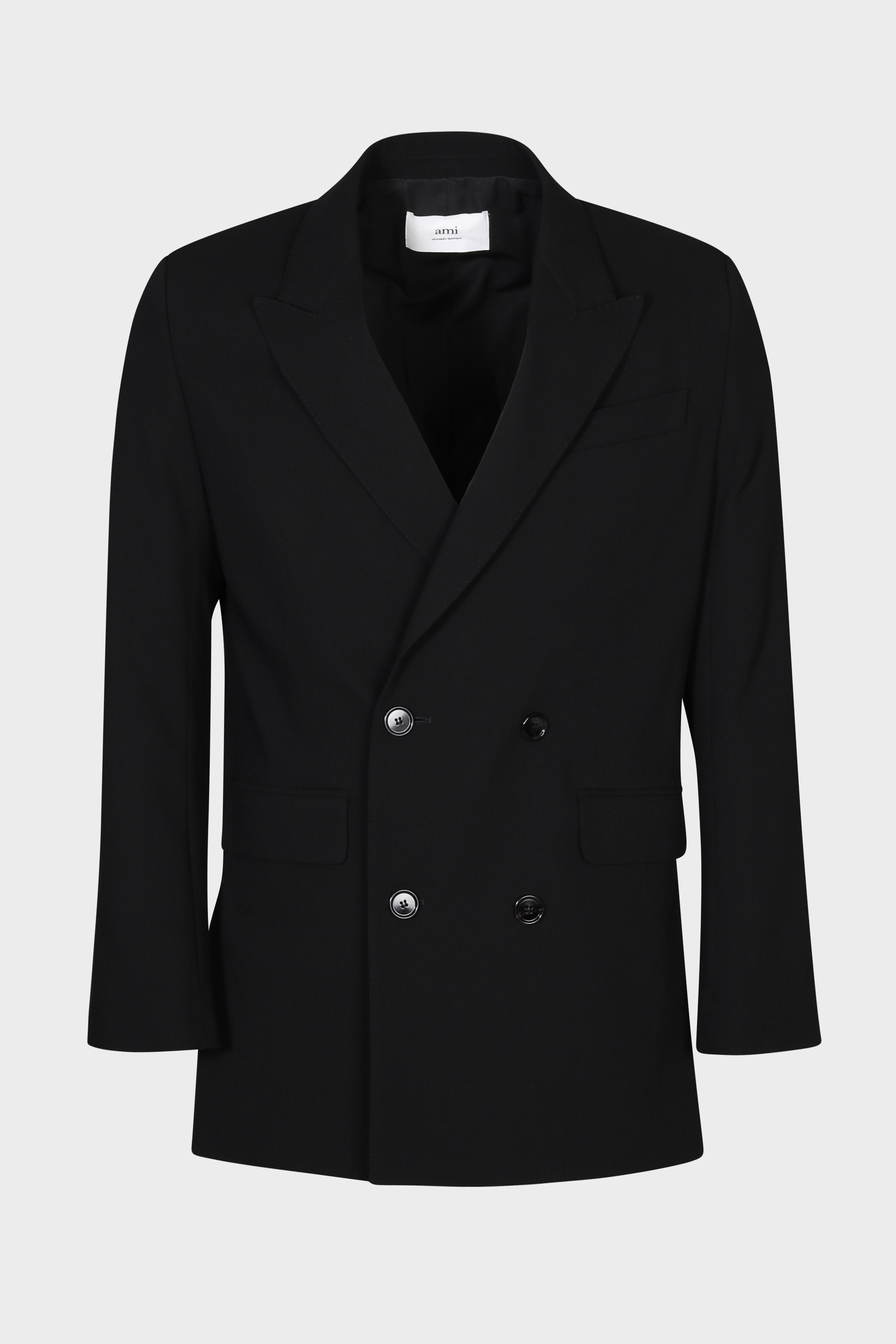 AMI PARIS Double Breasted Oversize Jacket in Black AMI PARIS Double Breasted Oversize Jacket in Black