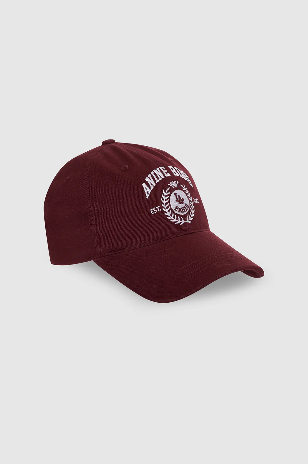 ANINE BING One Jeremy Baseball Collegiate Cap in Bordeaux