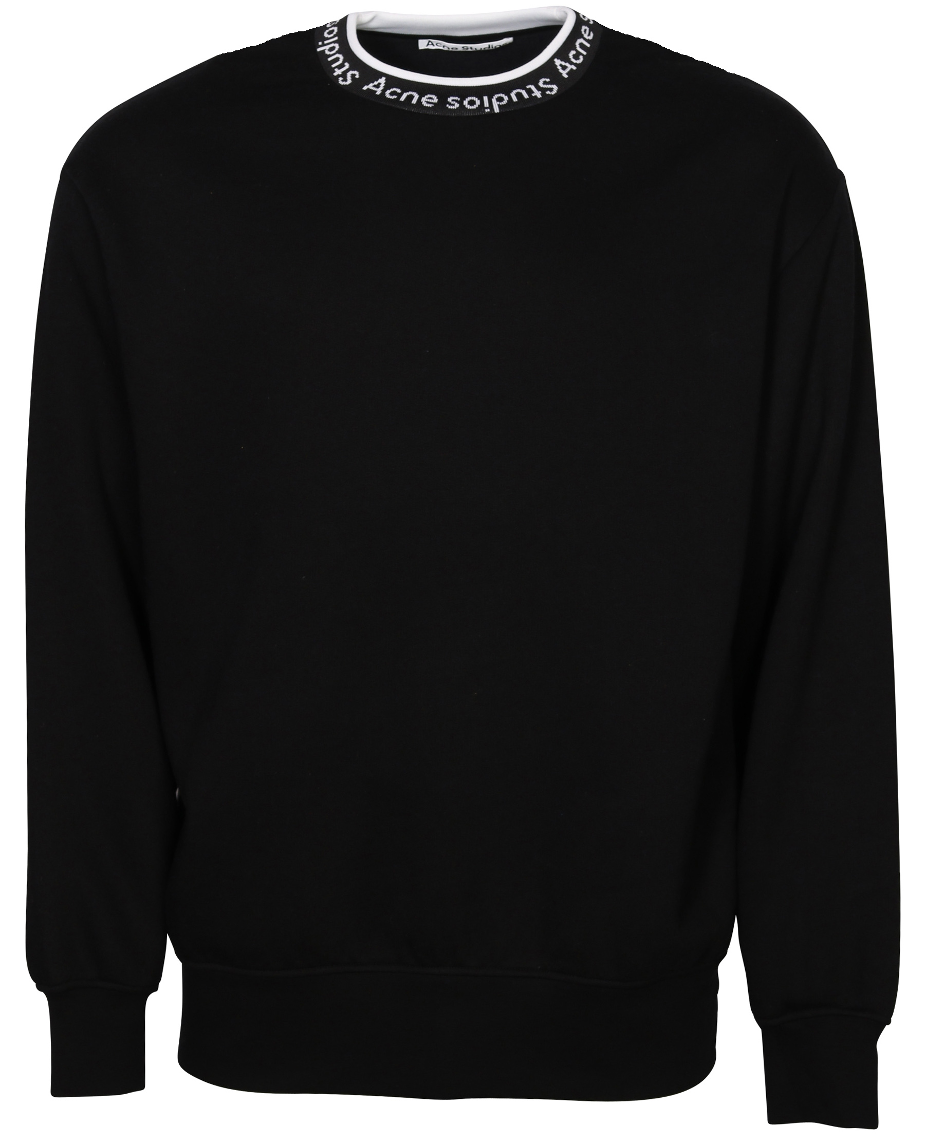 Acne Studios Sweatshirt Fulton Logo Rib Black
