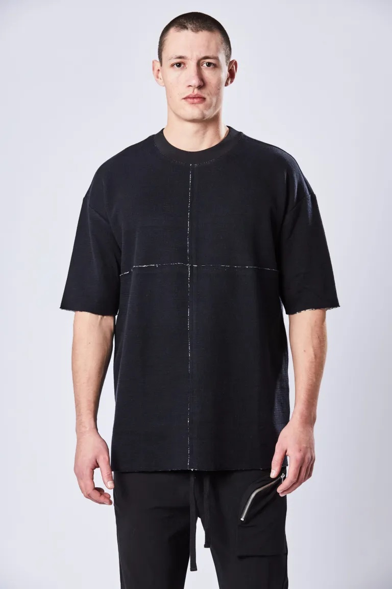 THOM KROM Heavy Cotton T-Shirt in Black XXL