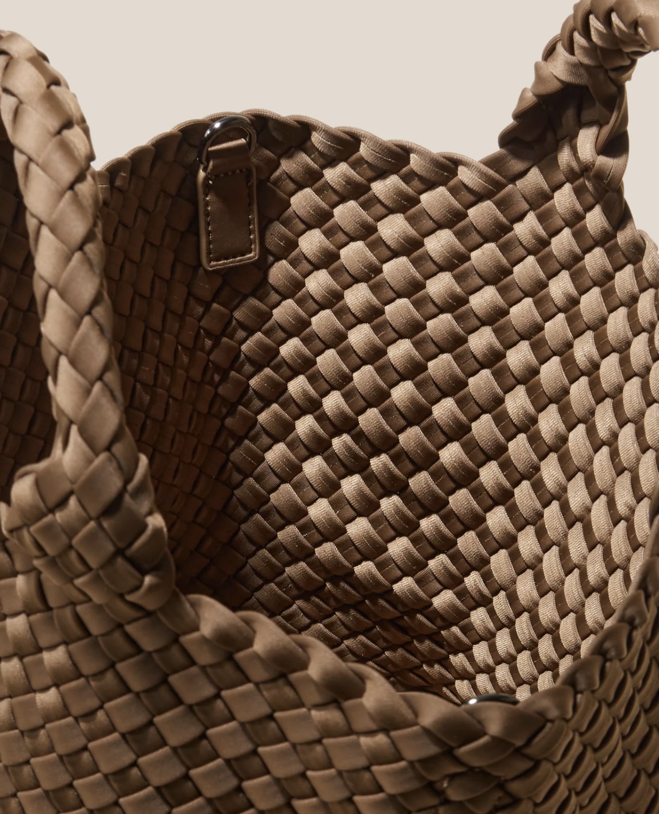 NAGHEDI Handwoven Small Tote St. Barth in Brown