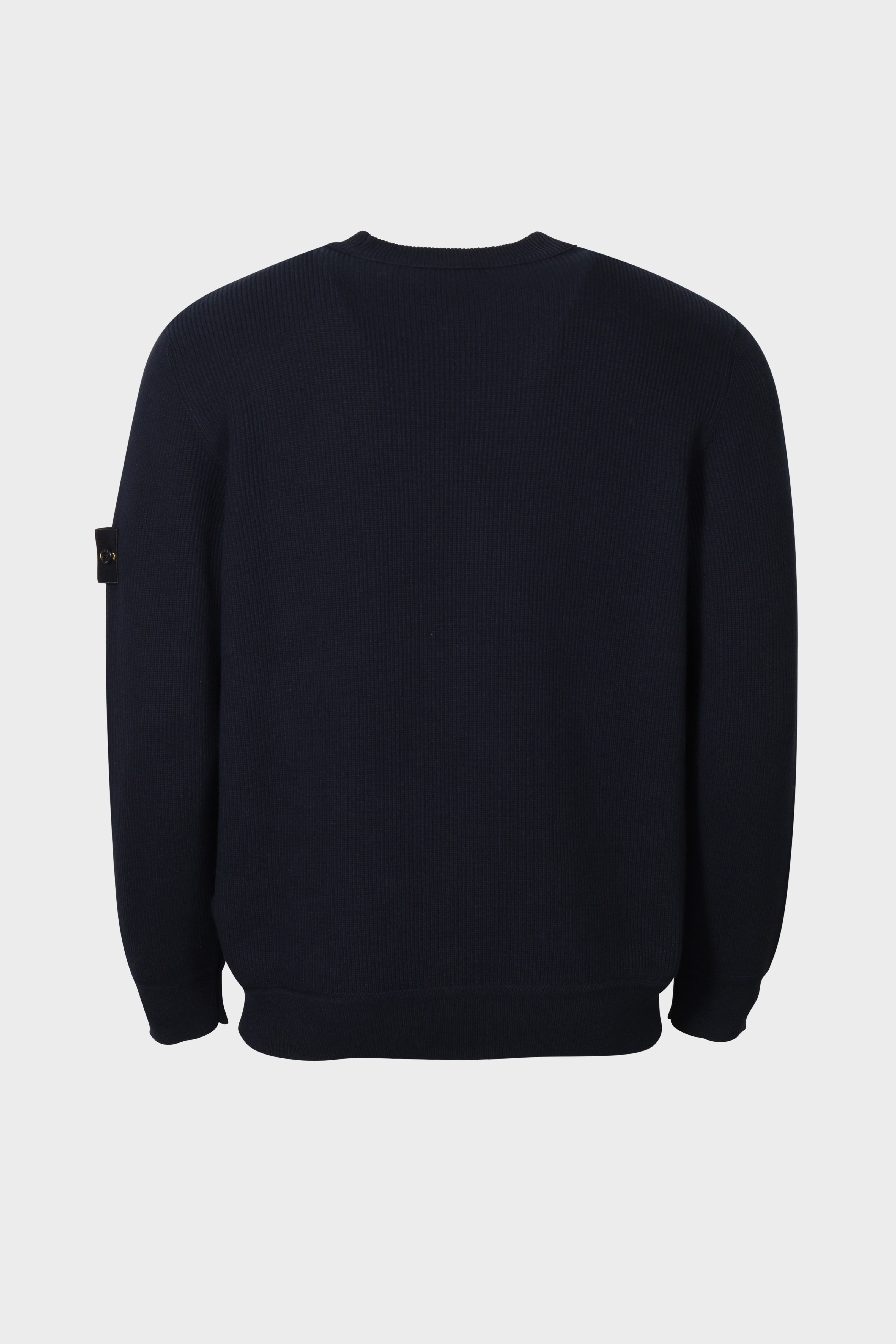 STONE ISLAND Cotton Knit Pullover in Navy