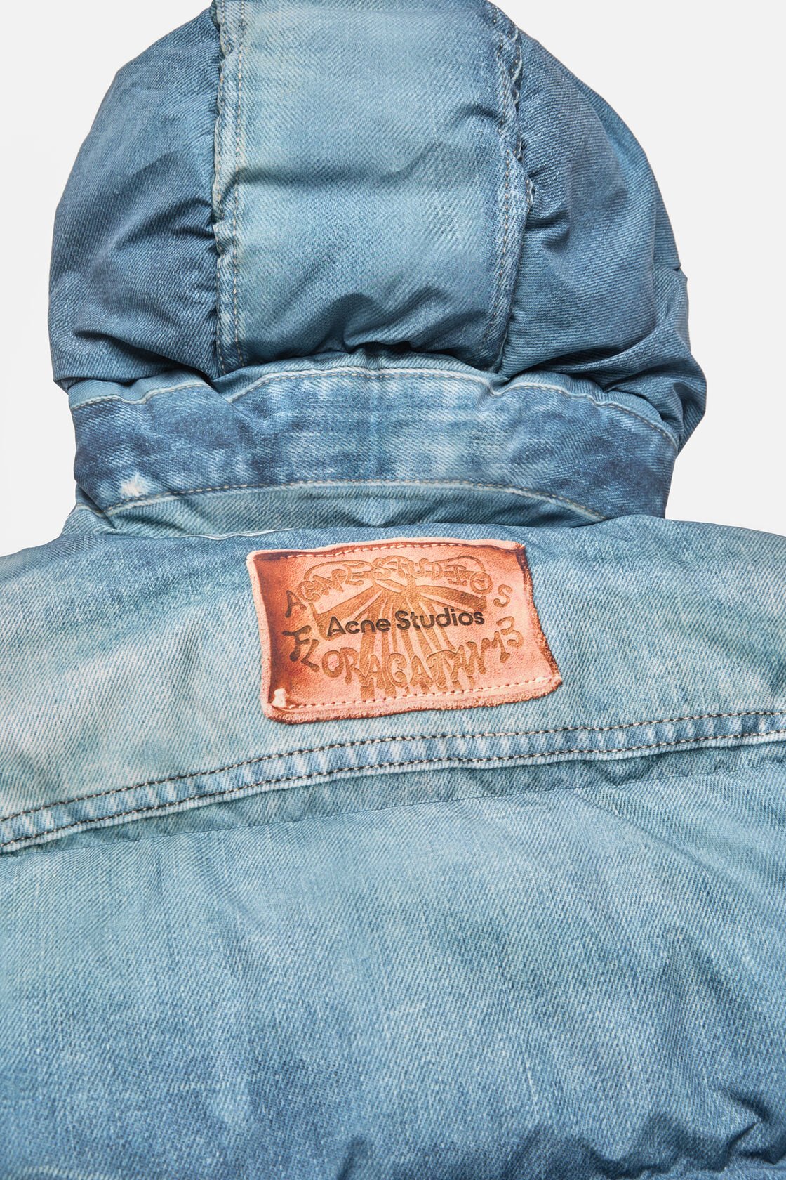 ACNE STUDIOS Denim Printed Down Jacket