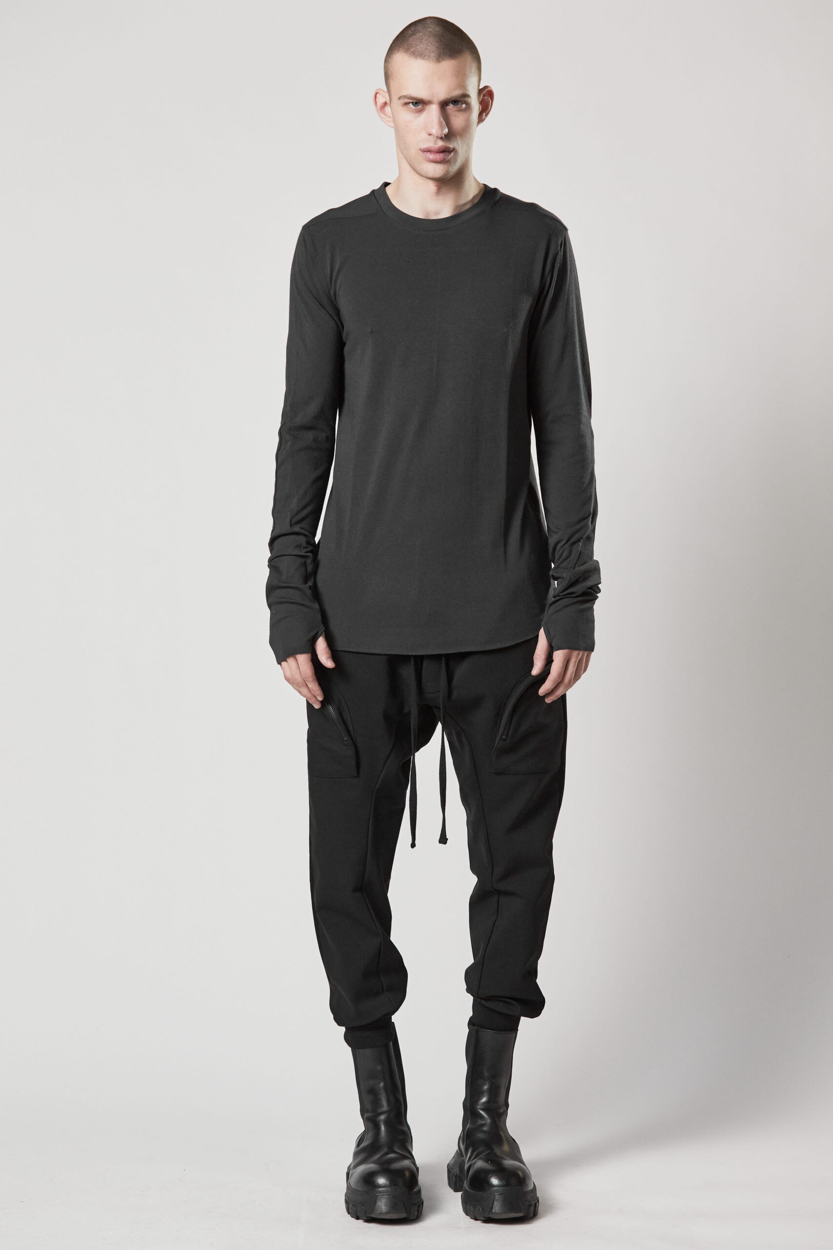 THOM KROM Soft Cotton Stretch Sweatshirt in Iron Grey S