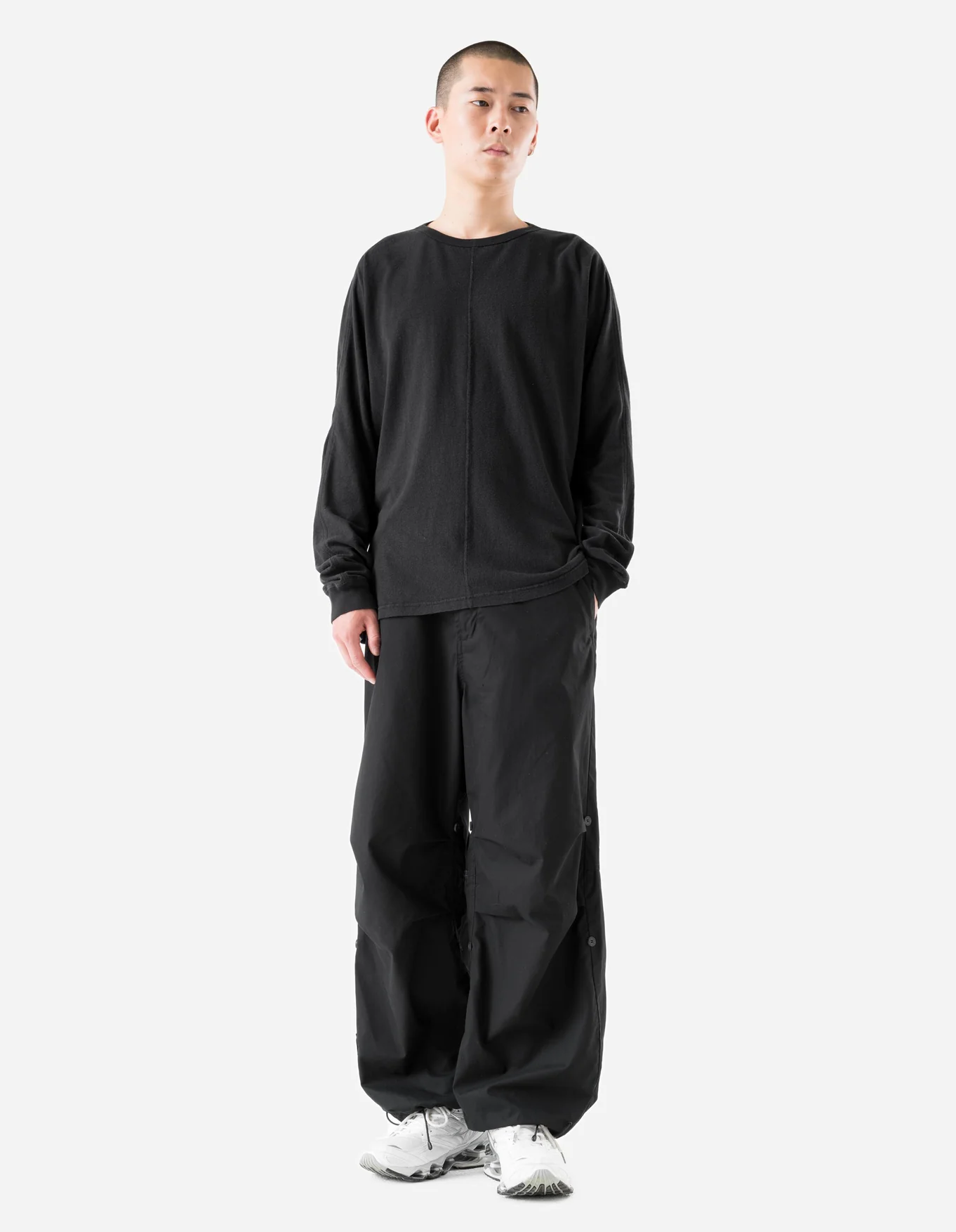 MAHARISHI 5245 Hemp Cross Oversized Longsleeve in Black