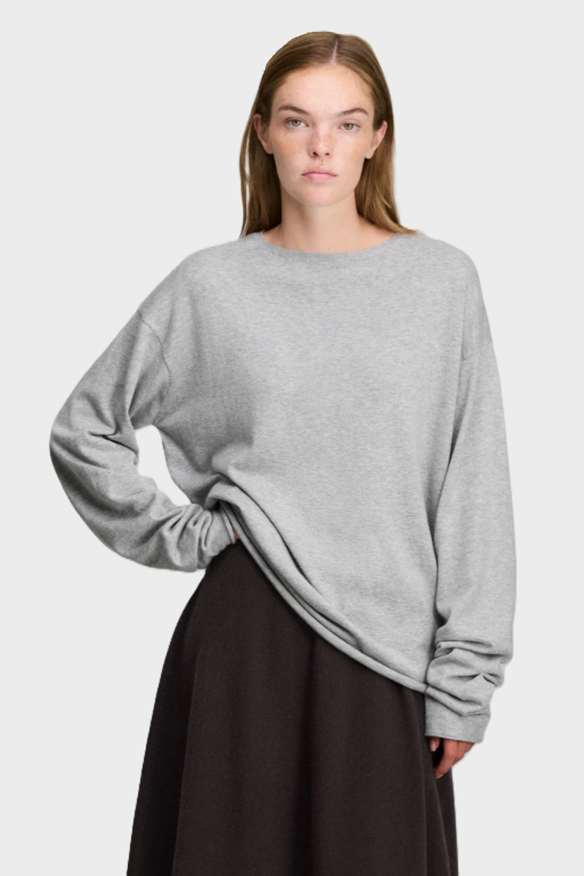EXTREME CASHMERE N°347 Loose Fit Sweater in Grey