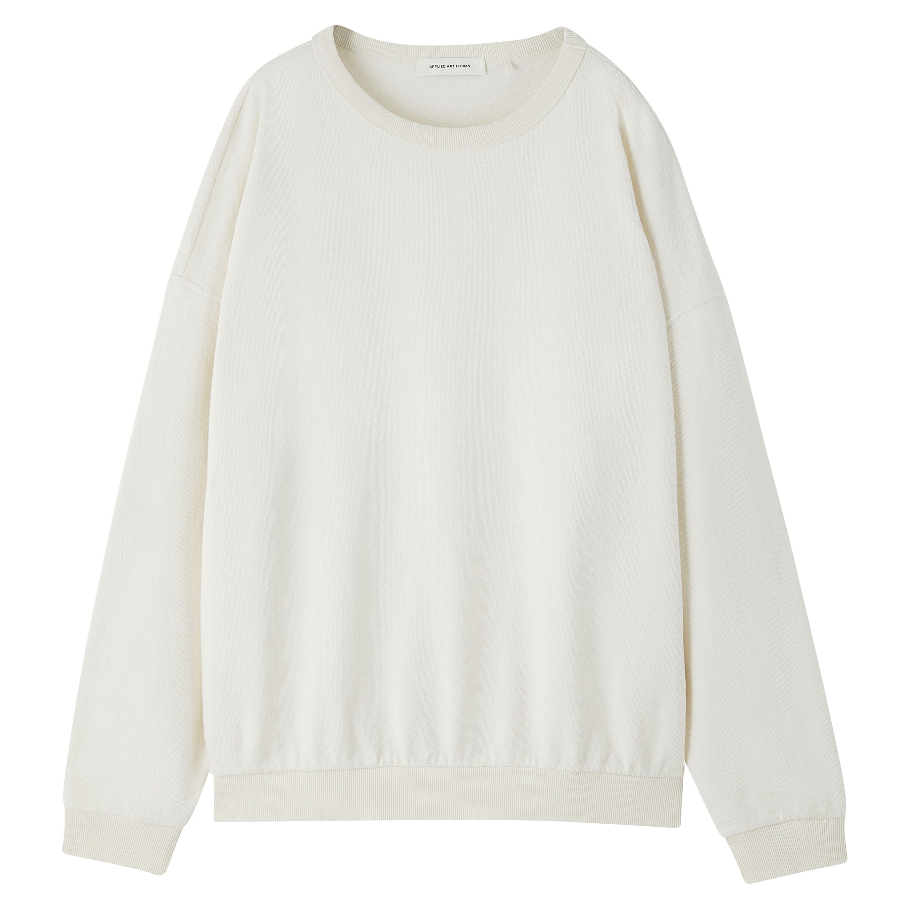 APPLIED ART FORMS Structured Sweater in Ecru