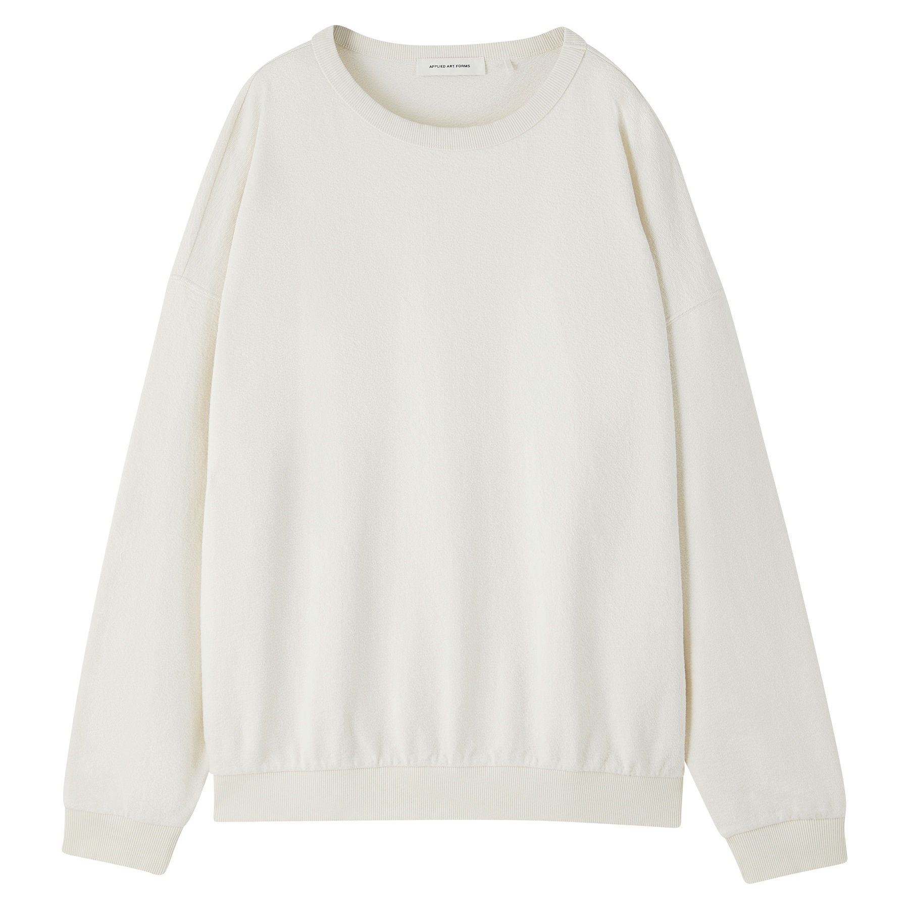 APPLIED ART FORMS Structure Sweater in Ecru