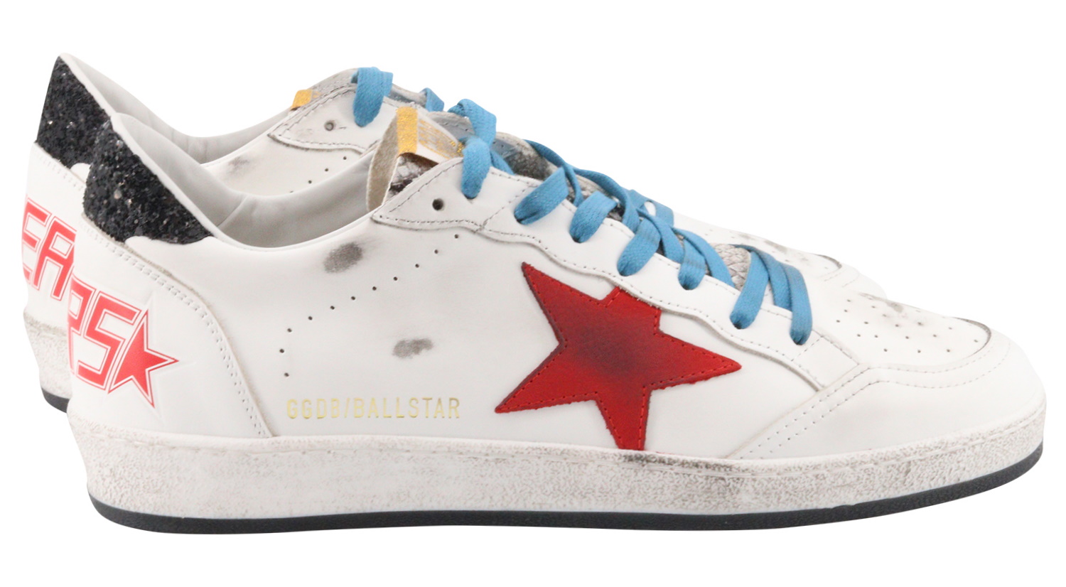 Golden Goose Sneaker Ballstar Phyton Tongue White/Red/Blue/Black
