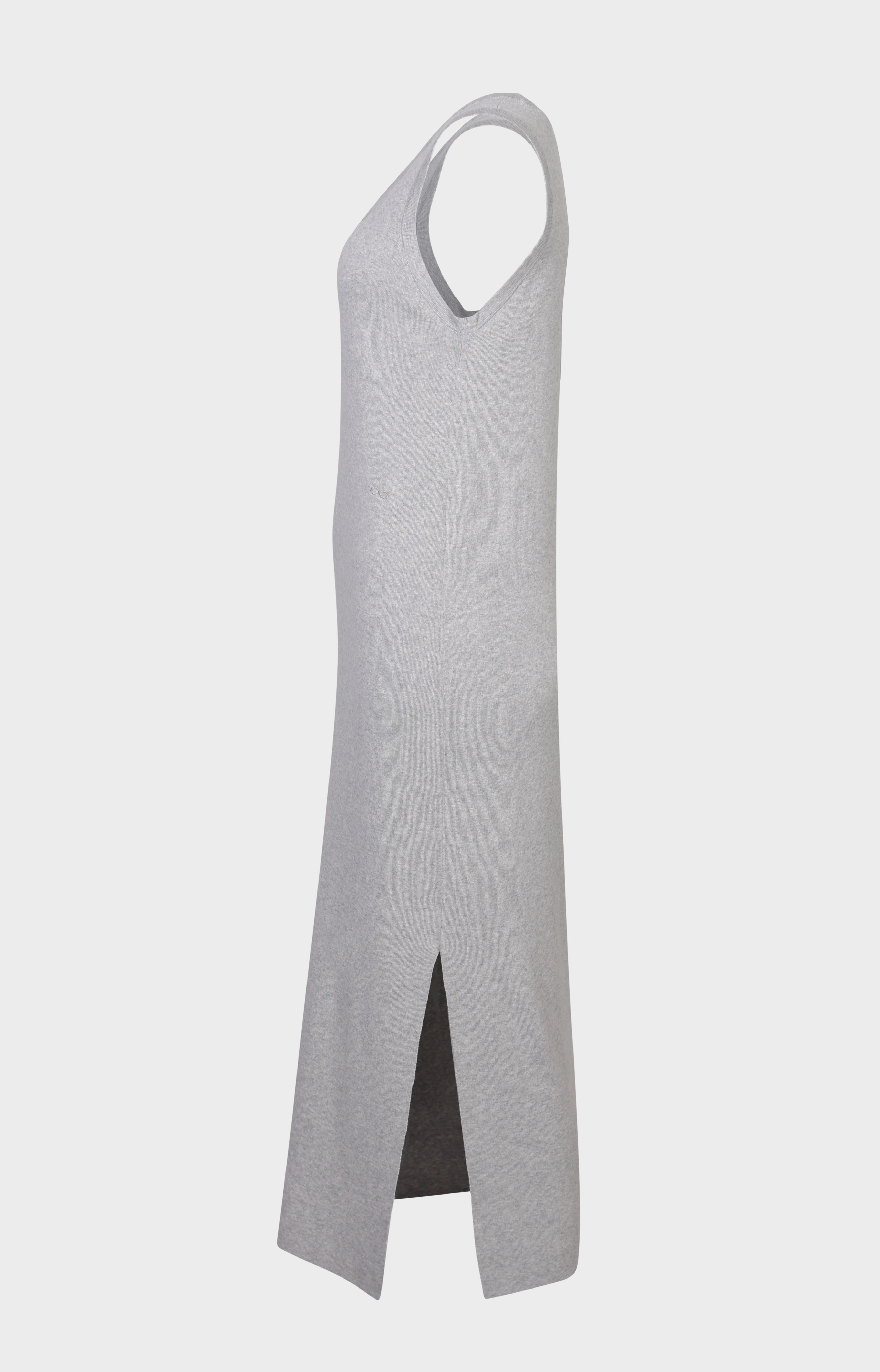 SMINFINITY Comfy Knit Maxi Tank Dress in Heather Grey XS/S