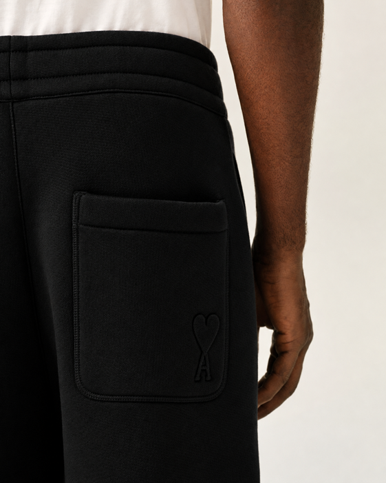 AMI PARIS de Coeur Embossed Heavy Sweatpant in Black