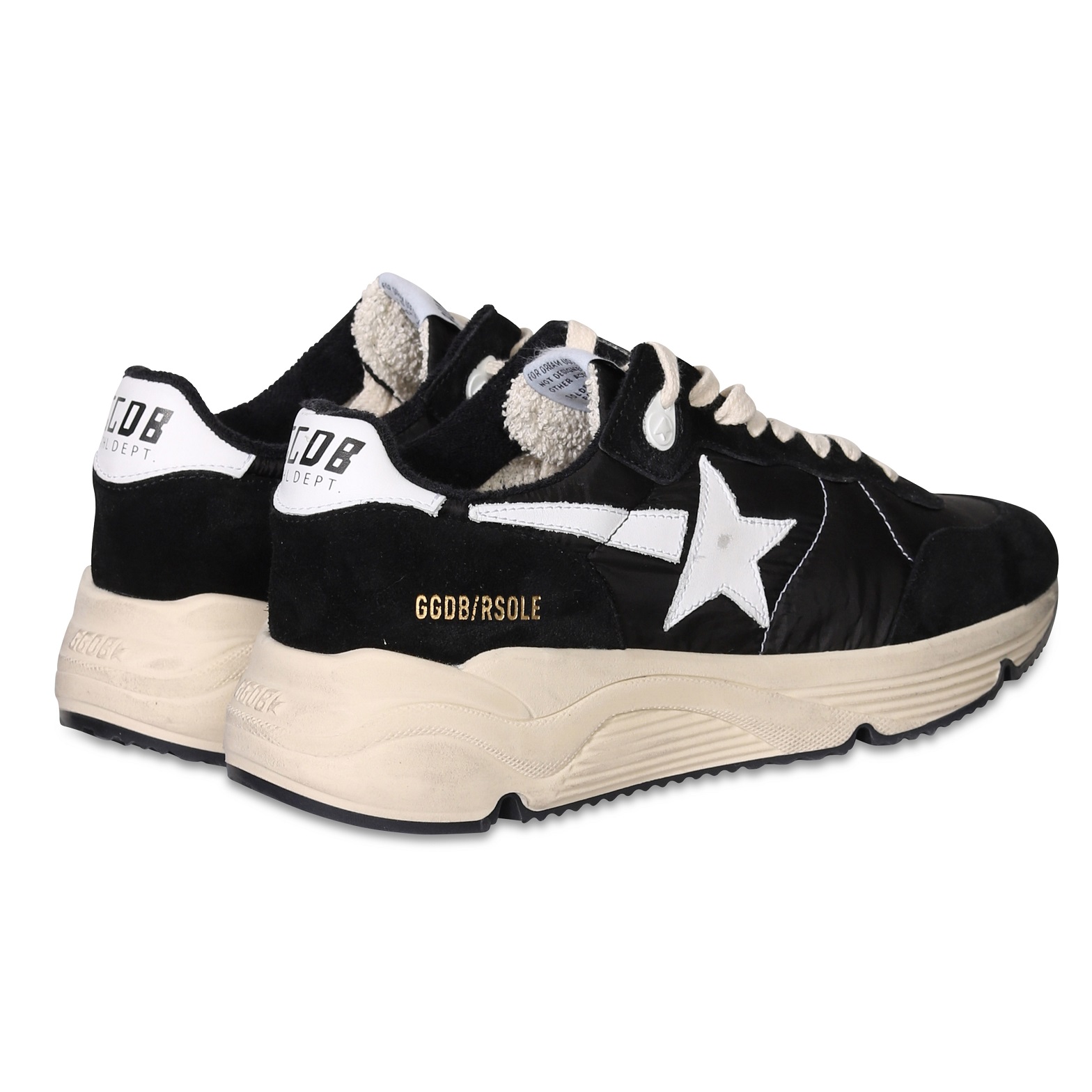 GOLDEN GOOSE Sneaker Running in Black Suede / White 42