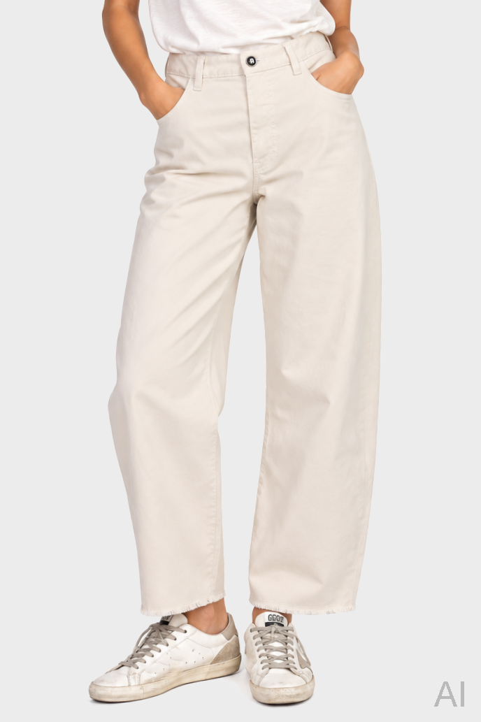 NINE:INTHE:MORNING Karter Barrel Pant in Beige