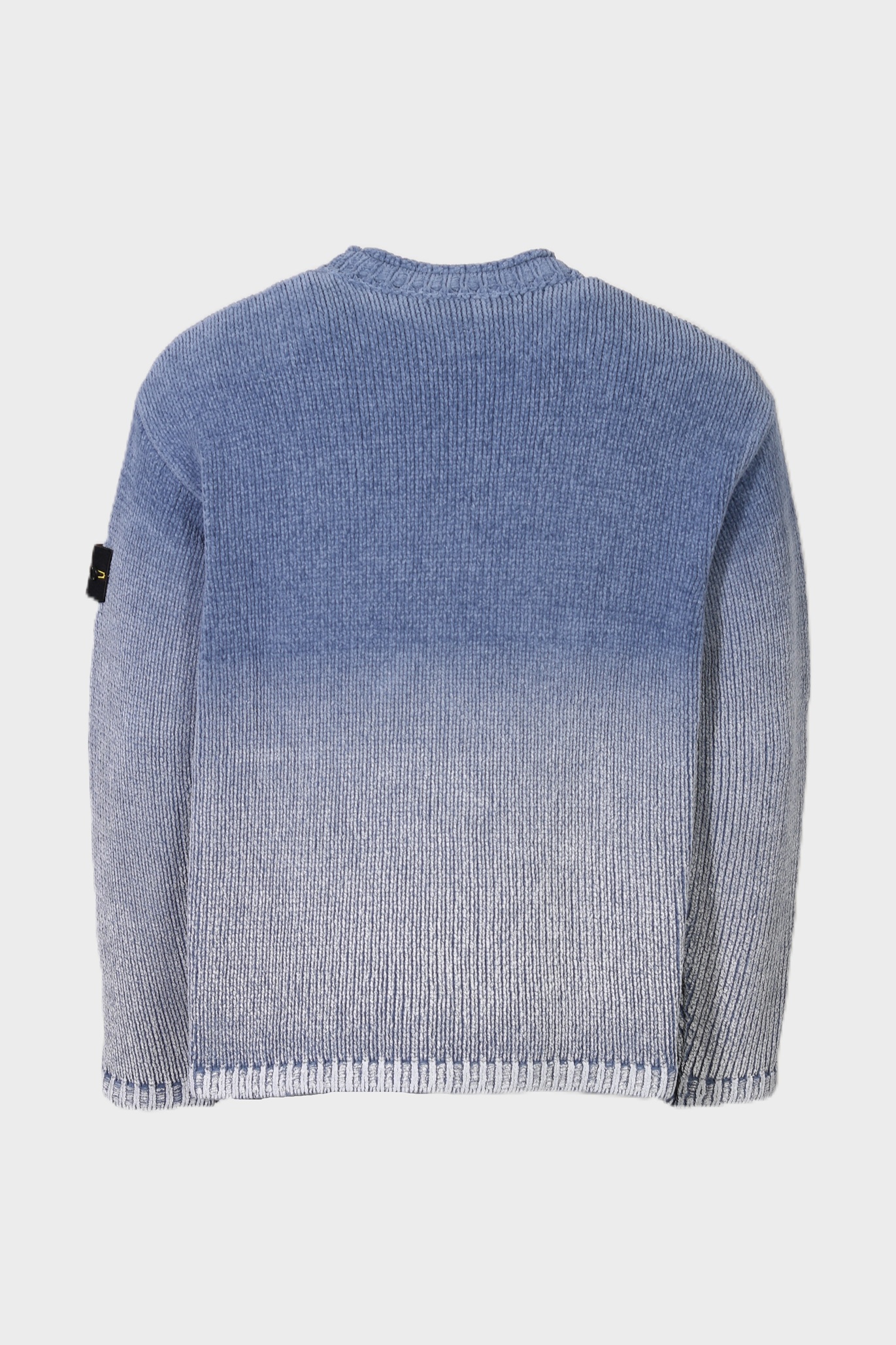 STONE ISLAND Cotton Chenille Pullover in Blue/White Painted