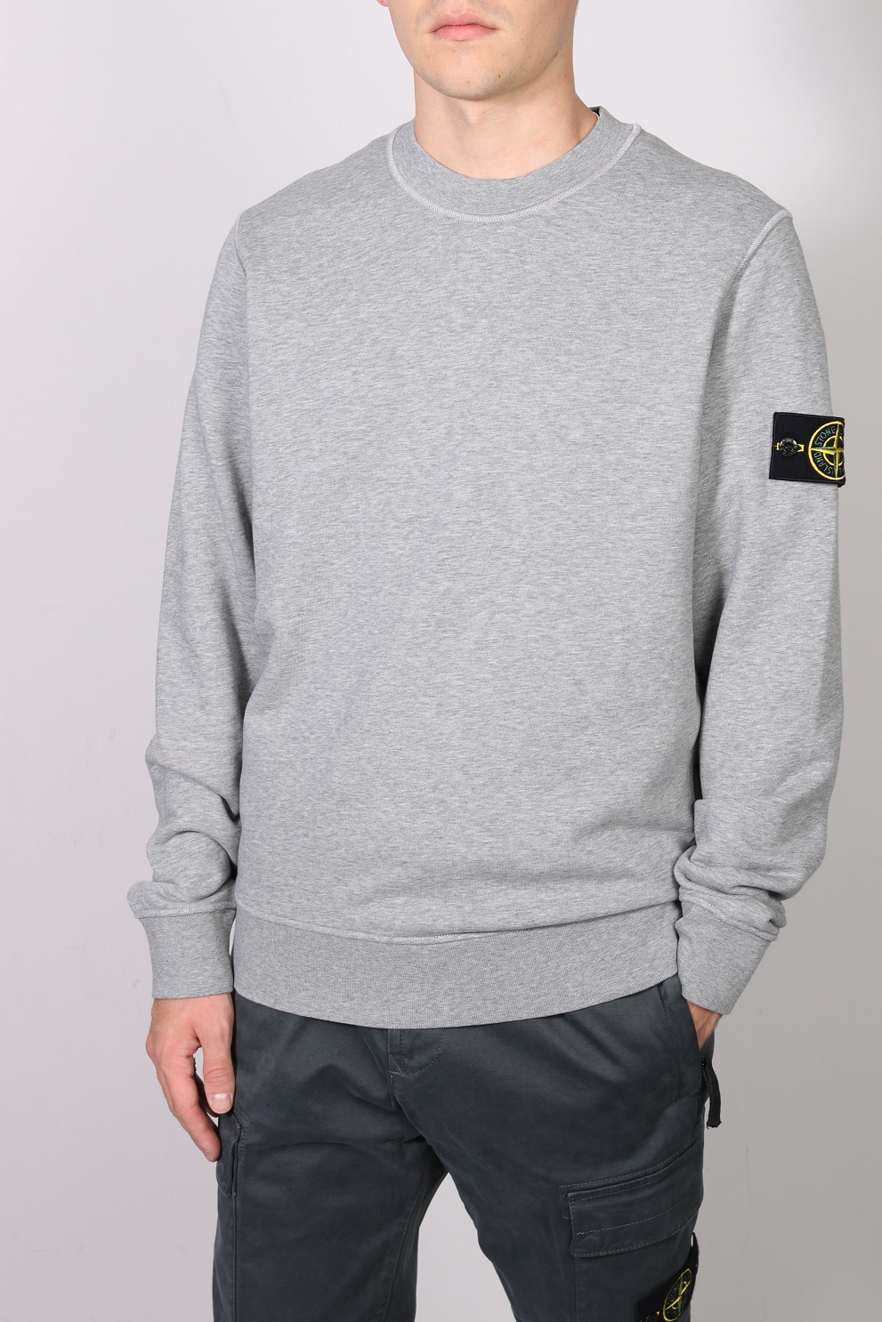 STONE ISLAND Sweatshirt in Melange Grey M