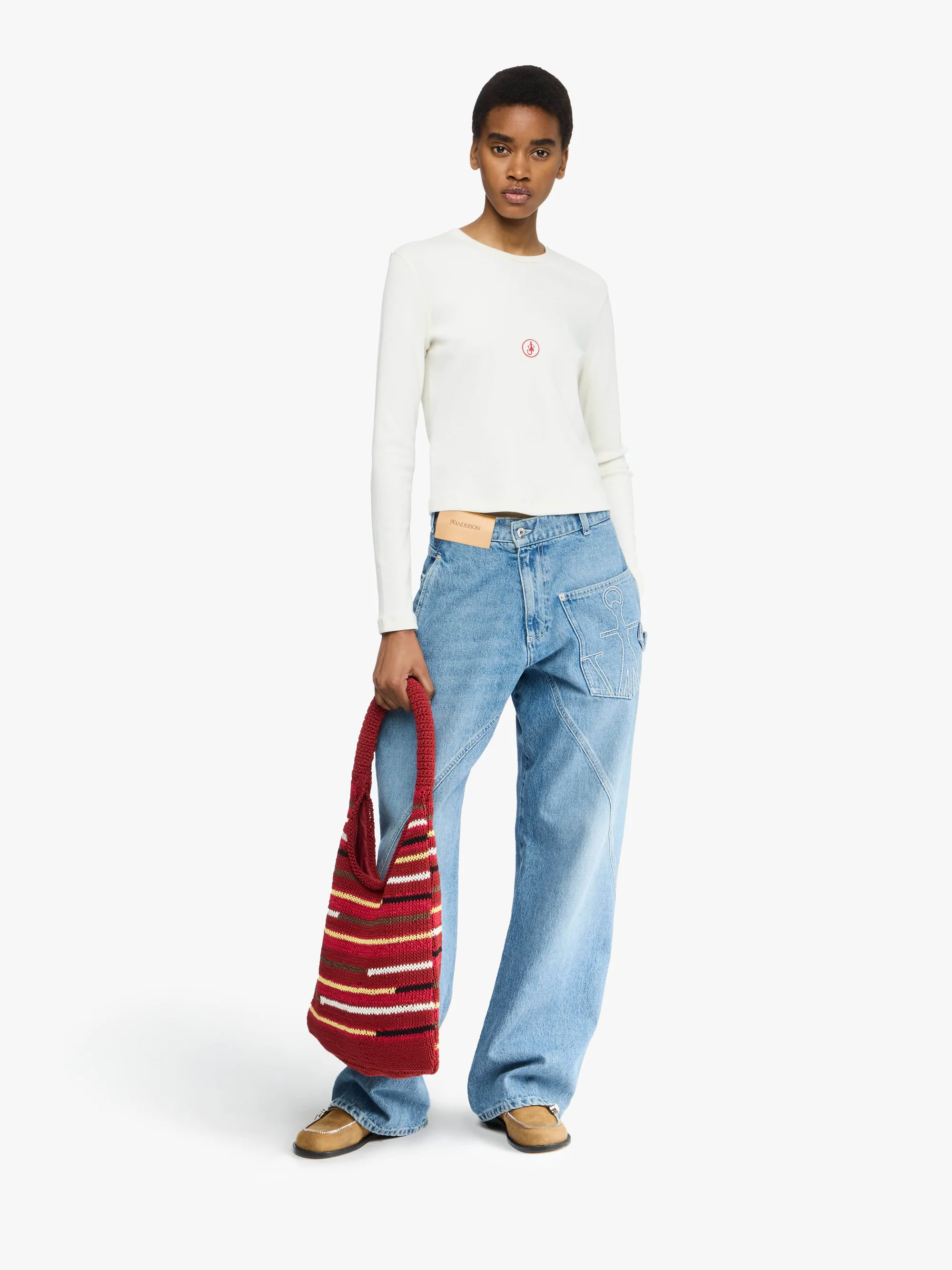 JW ANDERSON Twisted Workwear Jeans in Light Blue