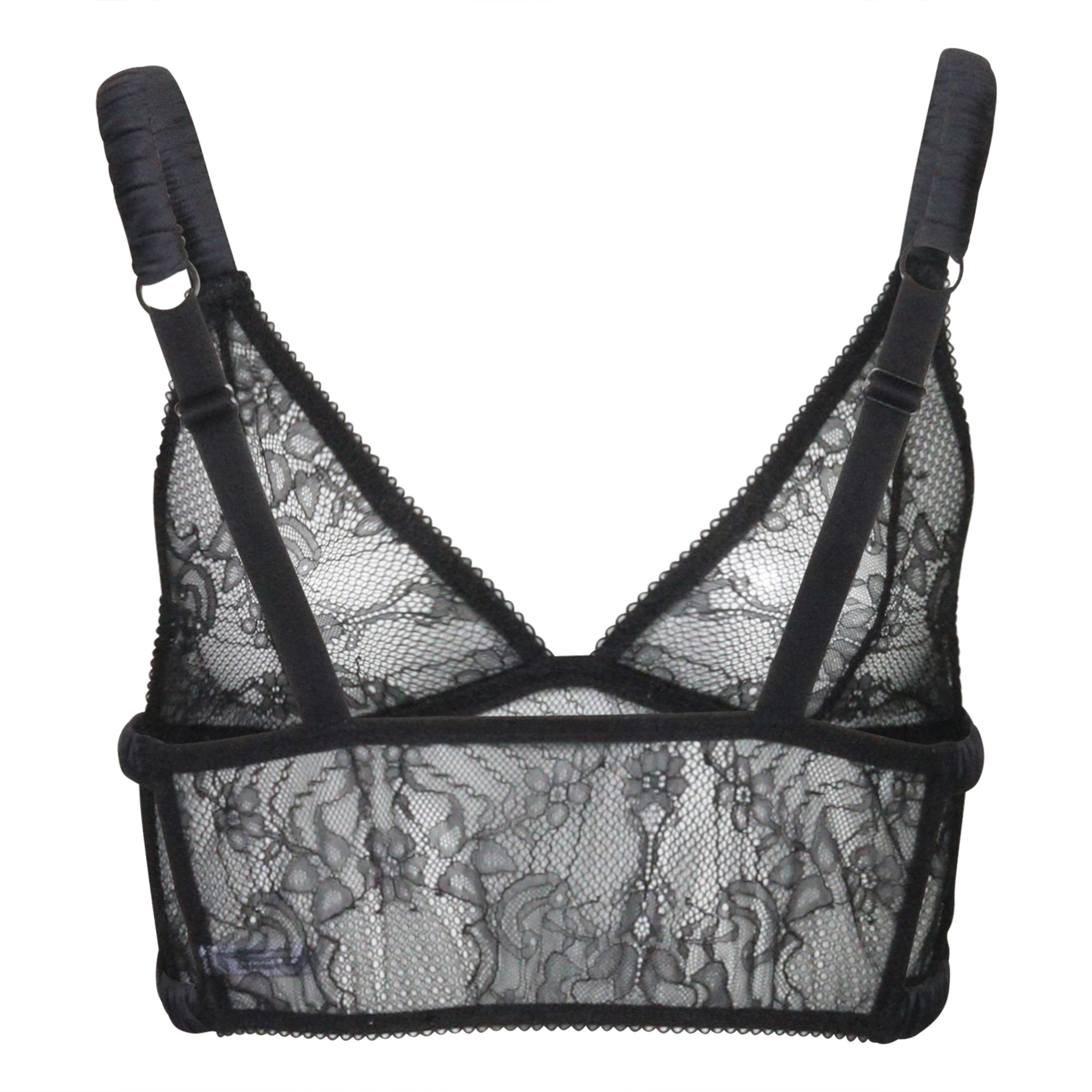 Anine Bing Lace Bralette Violet Black XS