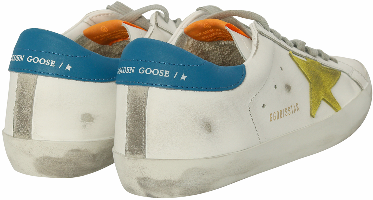 Golden Goose Superstar White Leather Yellow Suede Star