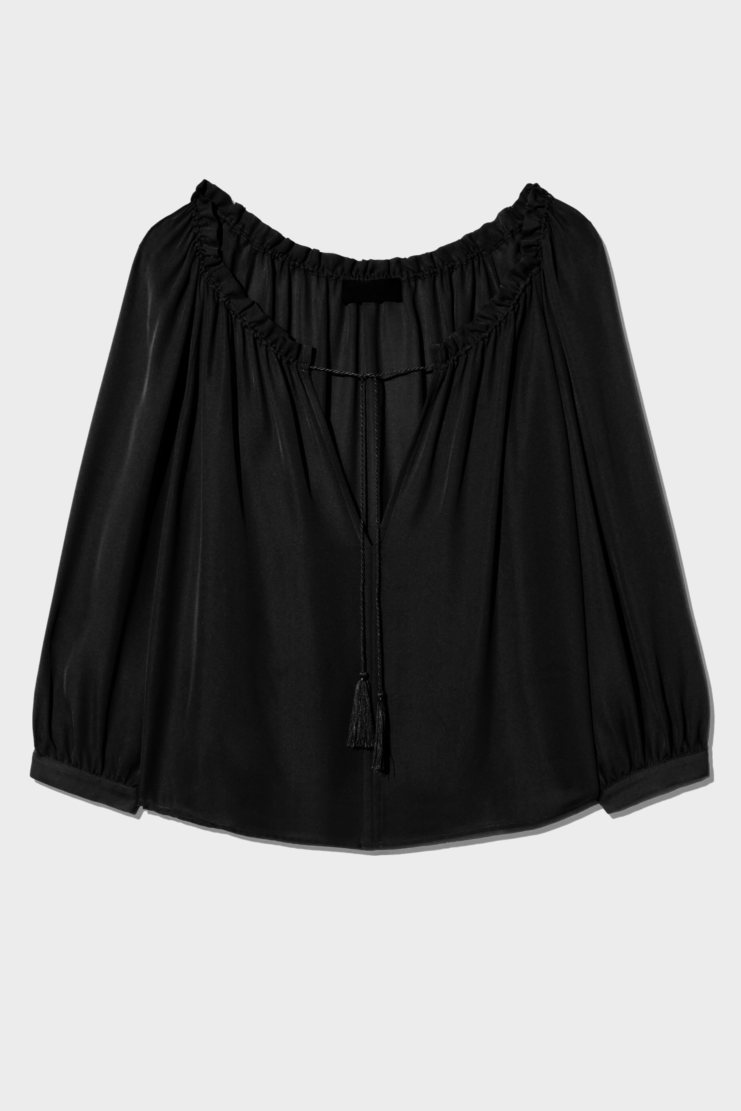 NILI LOTAN Carley S. Silk Blouse in Black NILI LOTAN Carley S. Silk Blouse in Black