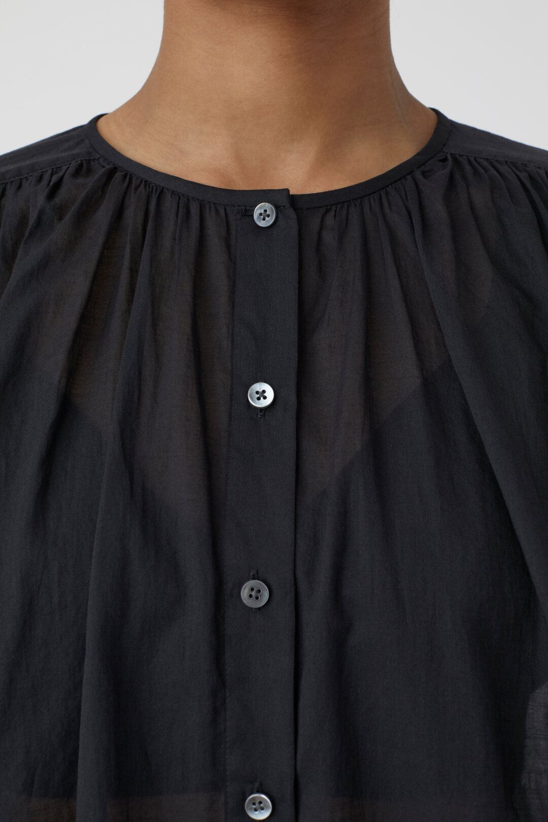 CLOSED Gathered Shirt in Black