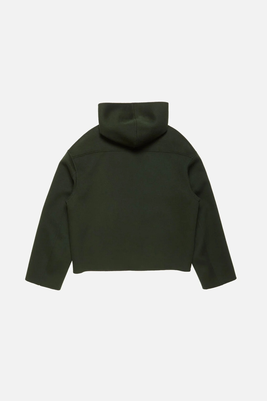 ACNE STUDIOS Hooded Boxy Fit Wool Jacket in Dark Green