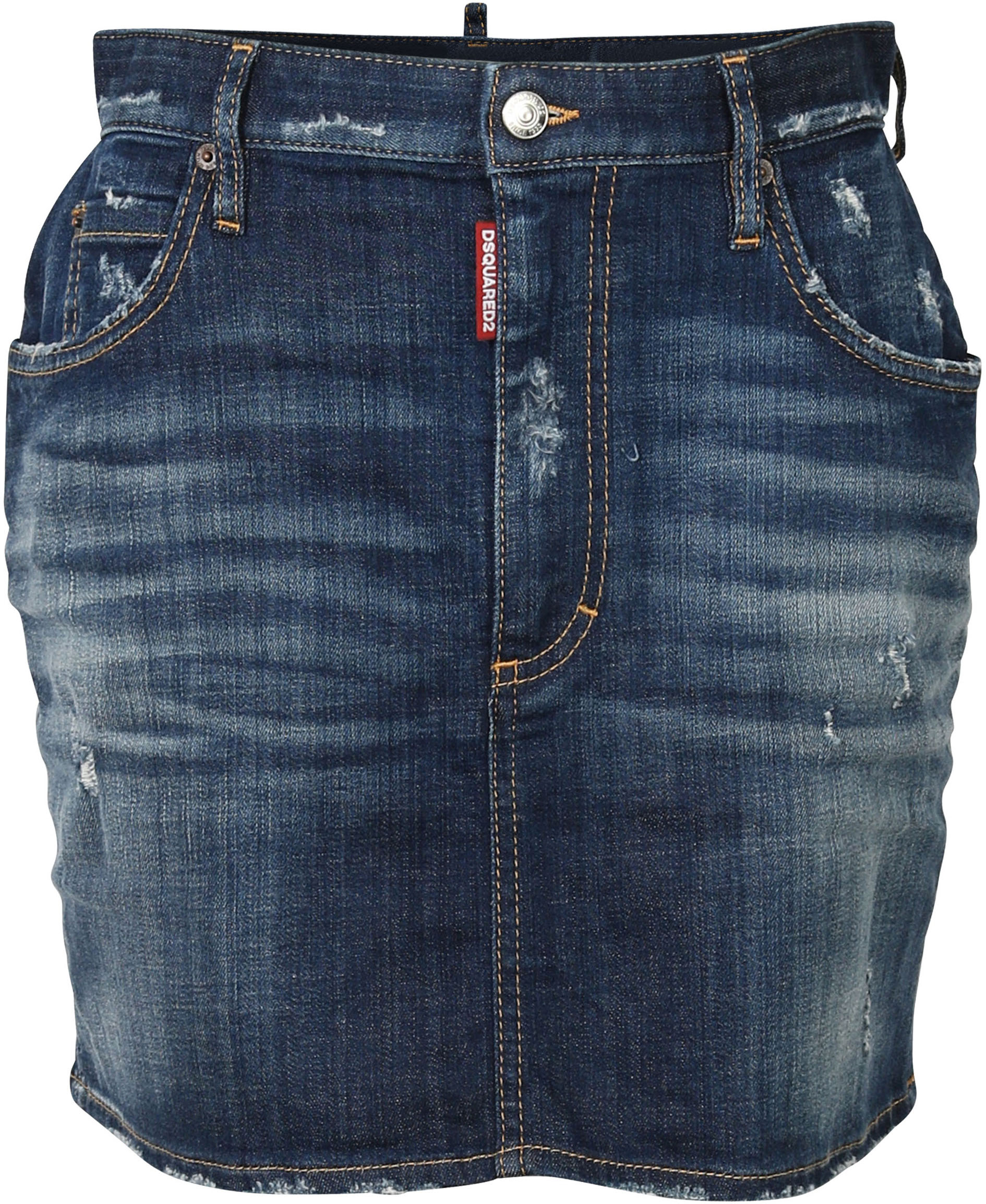 D2 Dsquared Denim Skirt blue