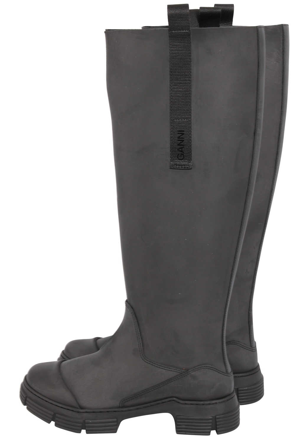 Ganni Recycled Rubber Country Boot Black