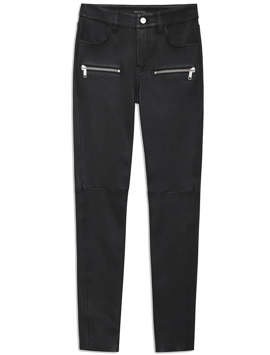 ANINE BING Remy Leather Pant in Black