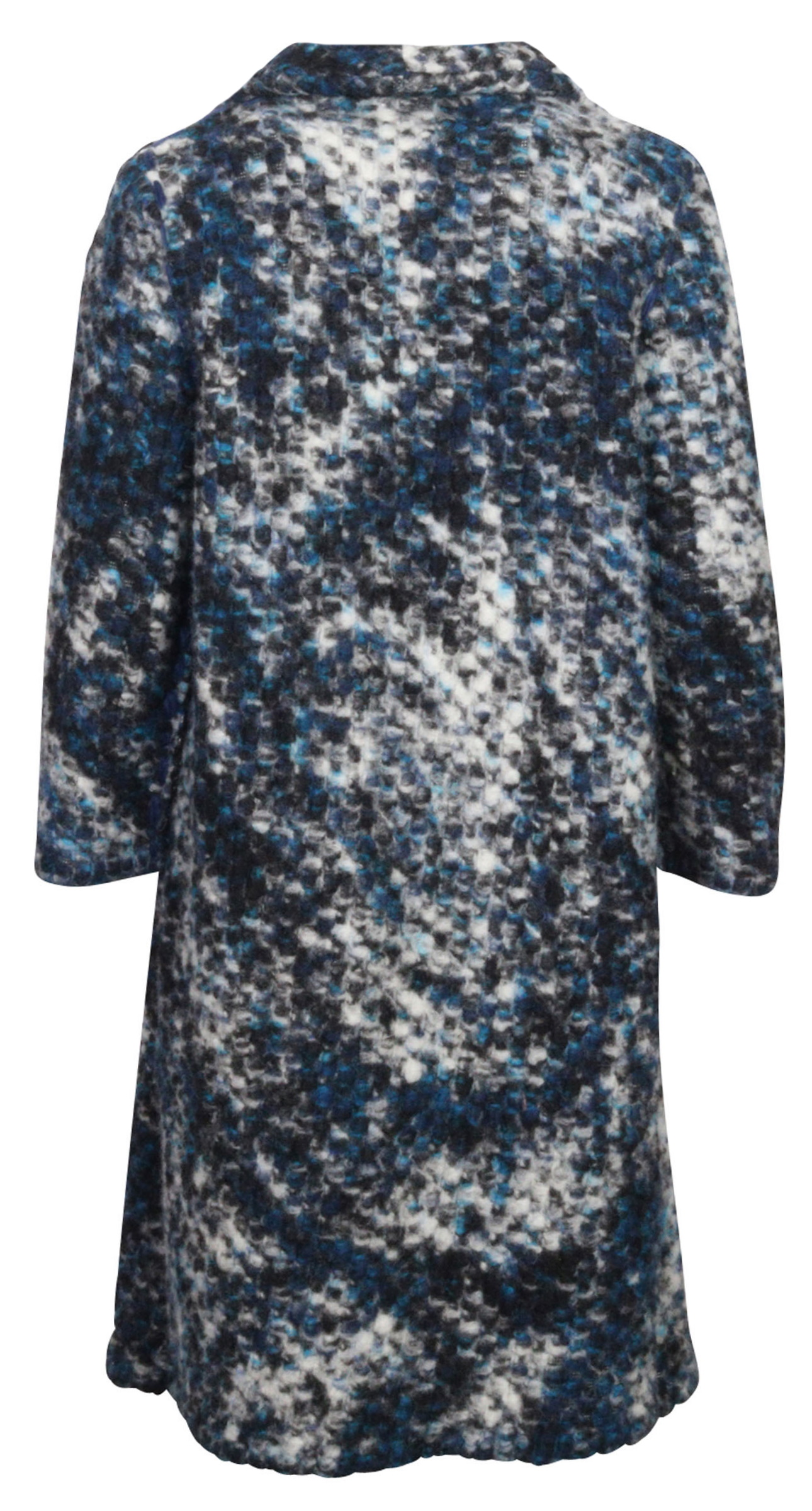 bymartyna Handmade Bohemian Knit Coat Blue Multicolour