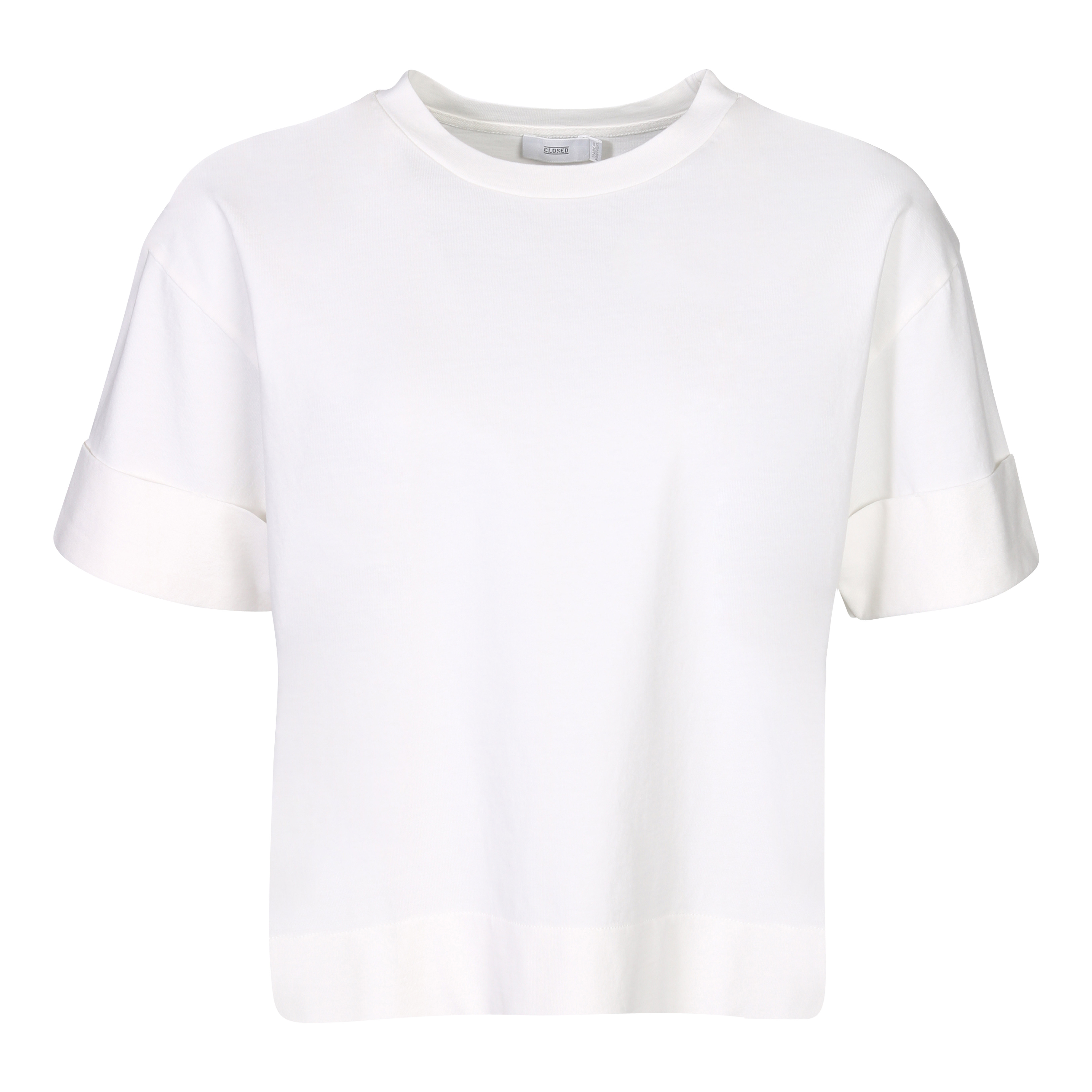 Closed Cropped T-Shirt  in White XS