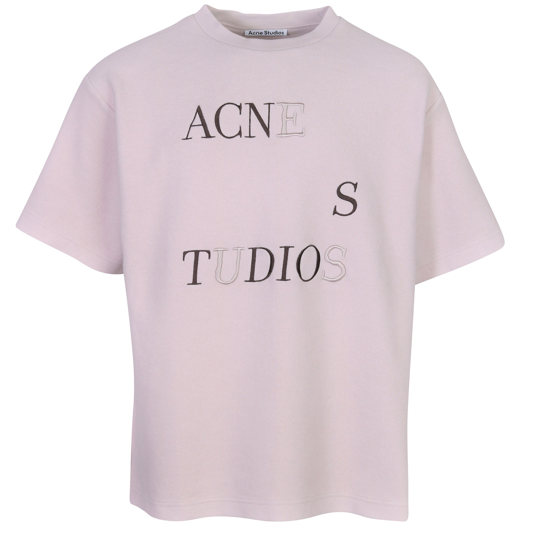Acne Studios Heavy Cotton Logo T-Shirt in Pale Lilac