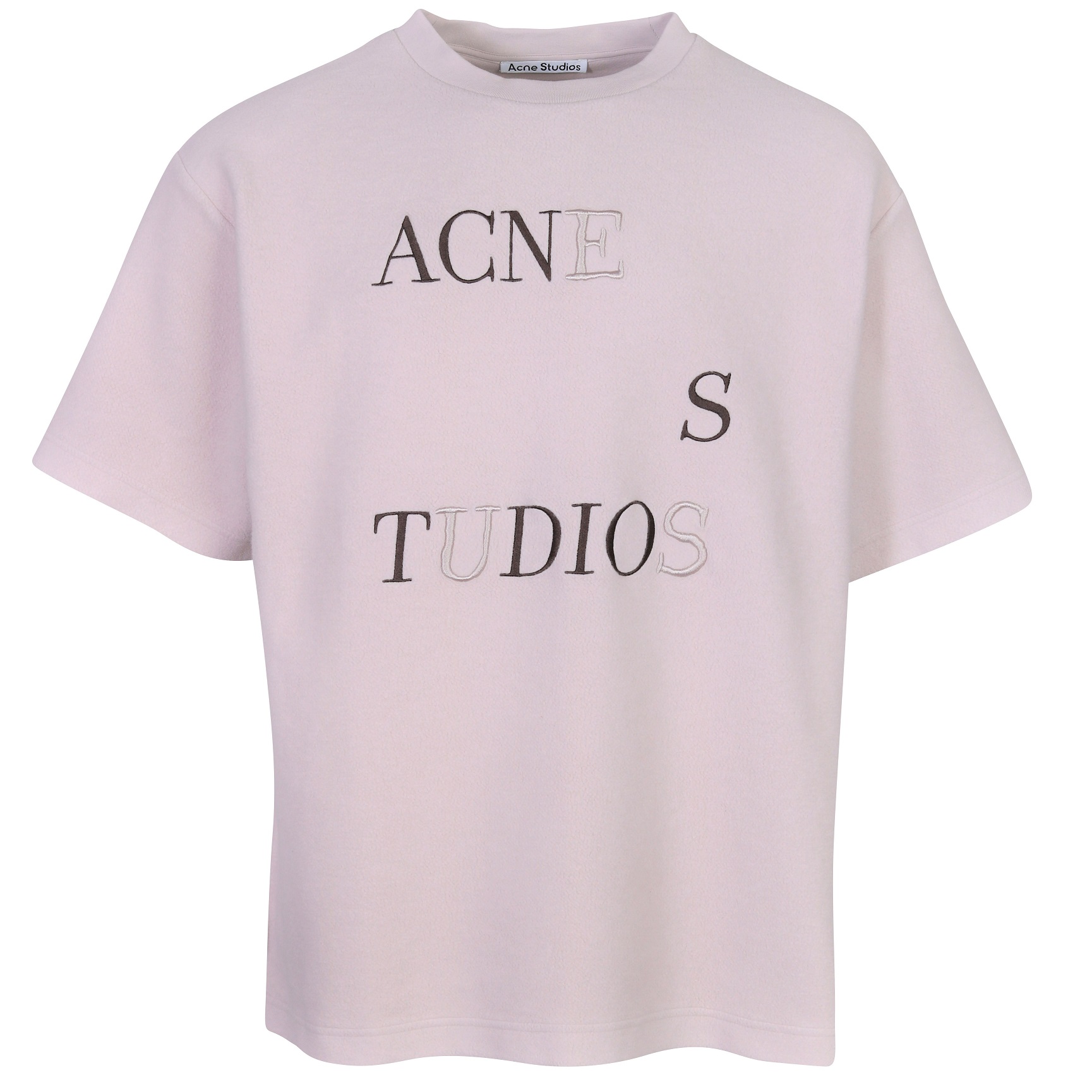 Acne Studios Heavy Cotton Logo T-Shirt in Pale Lilac M