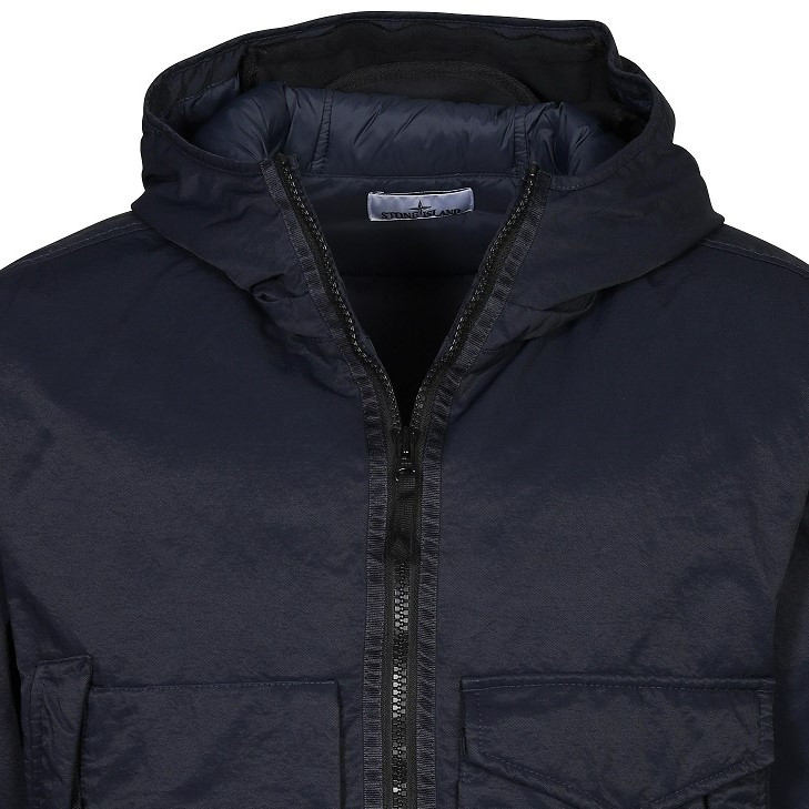 Stone Island Opaque Nylon Twill Down TC Jacket in Navy