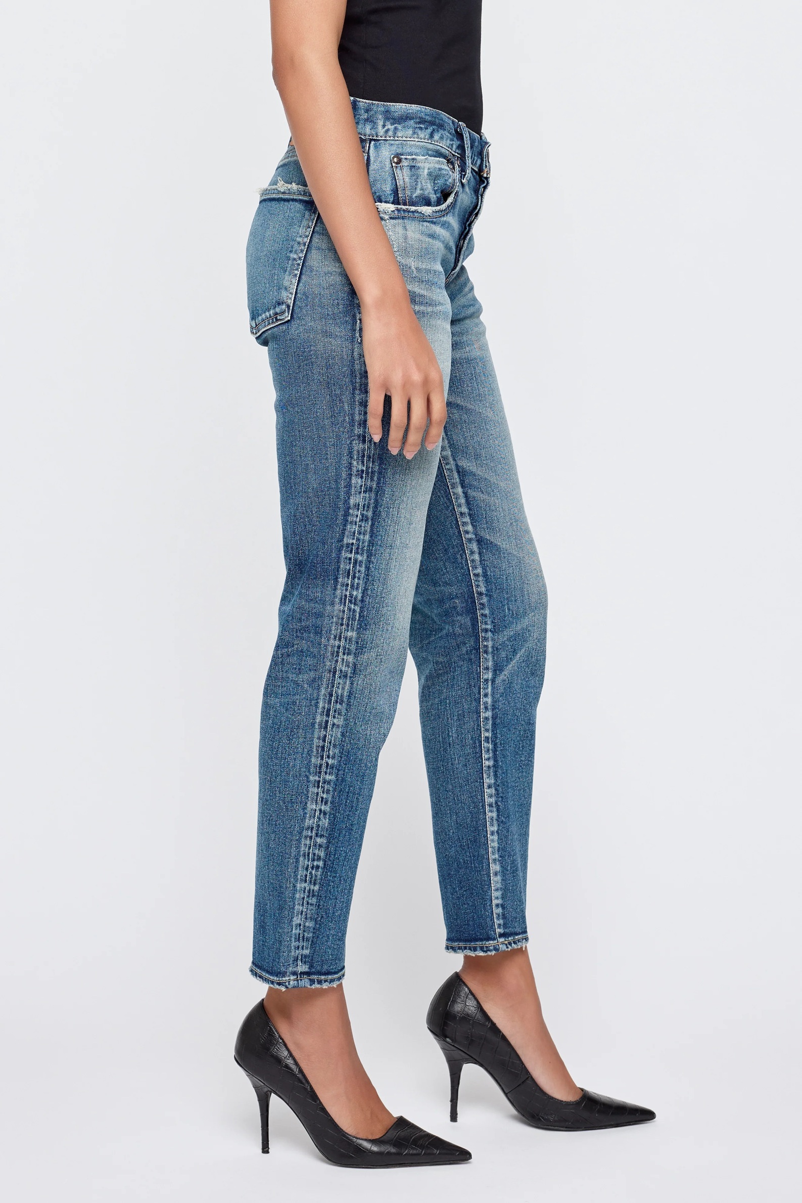 MOUSSY VINTAGE Jeans Tapered Alice in Blue