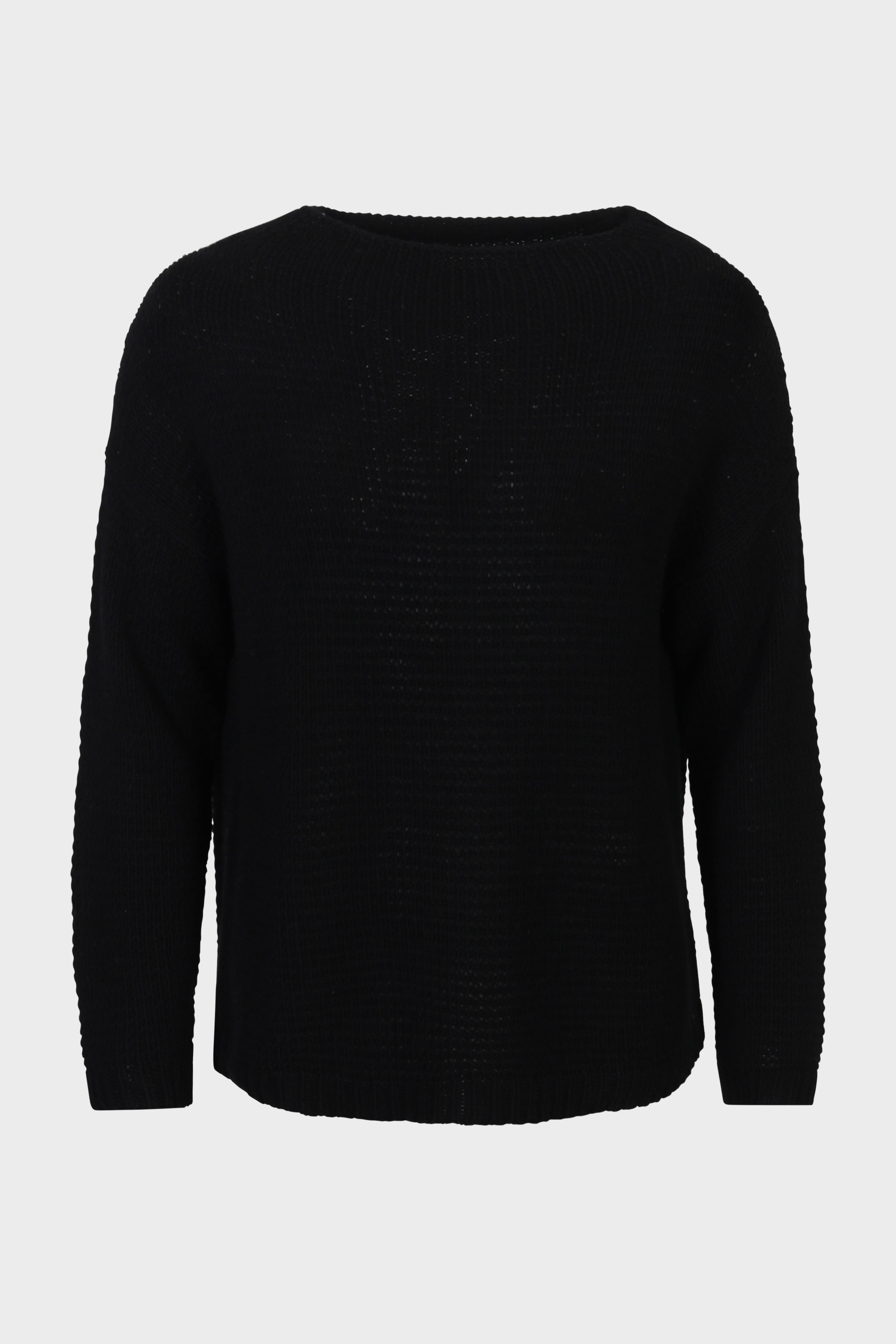 SMINFINITY Chilly Loose & Tight  Knit Pullover in Black
