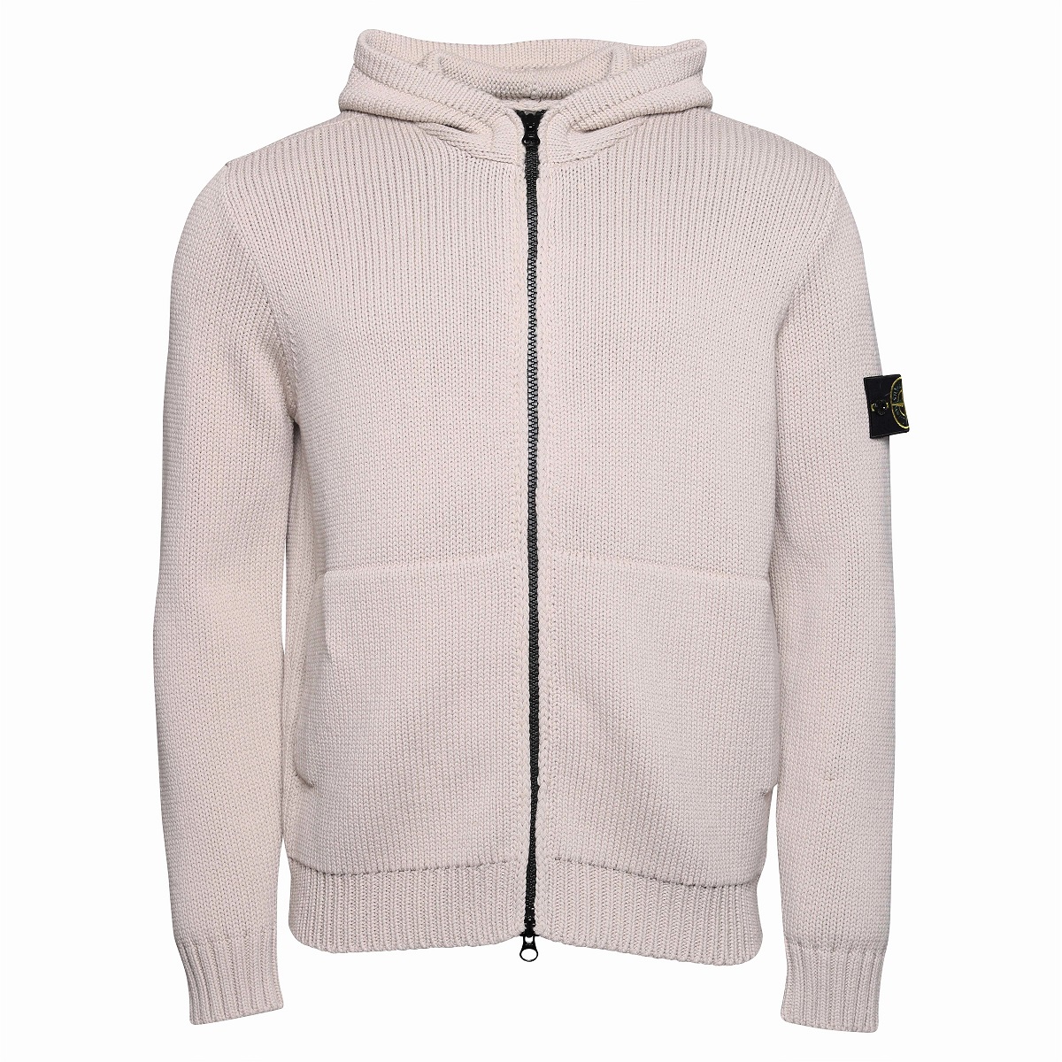 Stone Island Cotton Heavy Knit Jacket in Beige