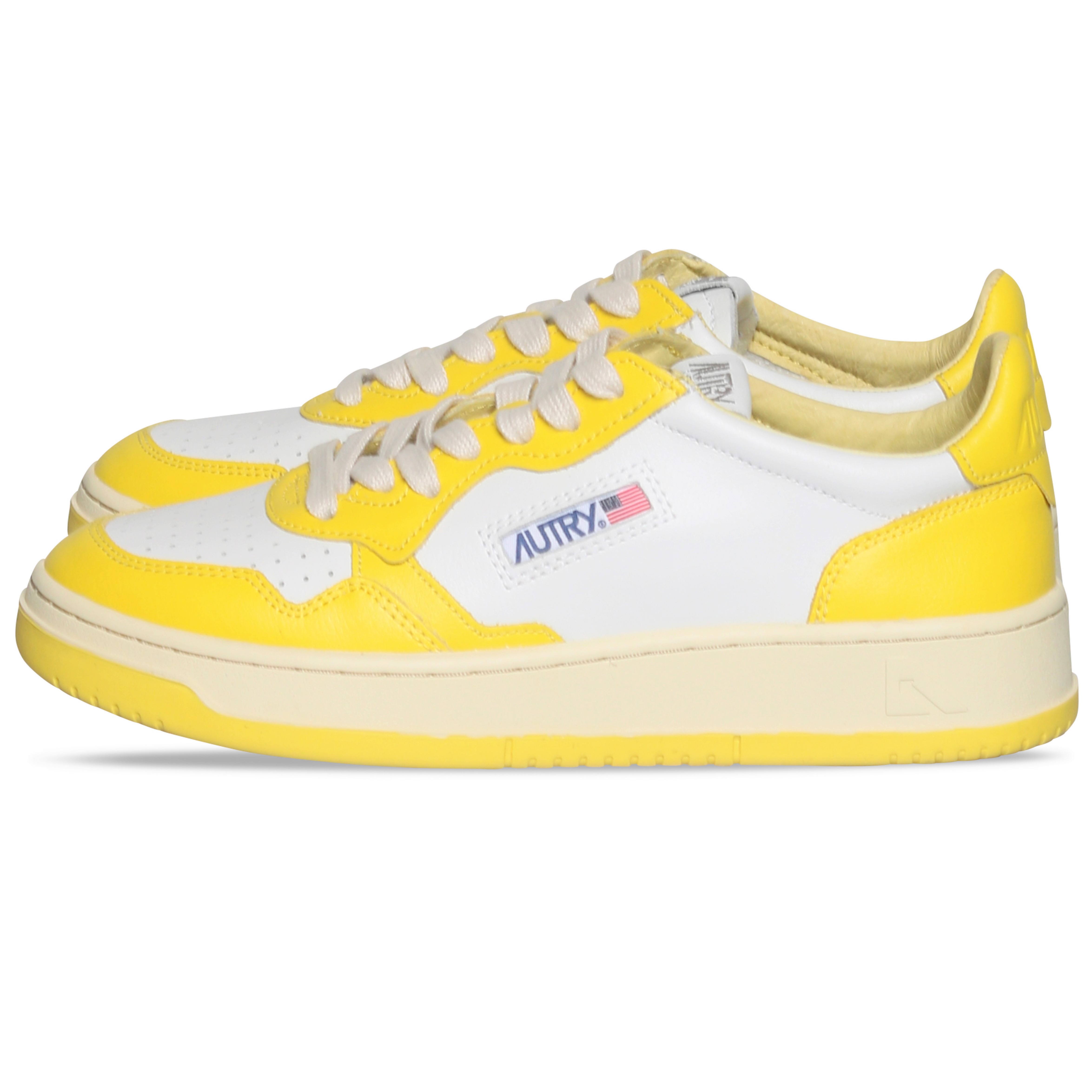 Autry Action Shoes Low Sneaker White/Yellow